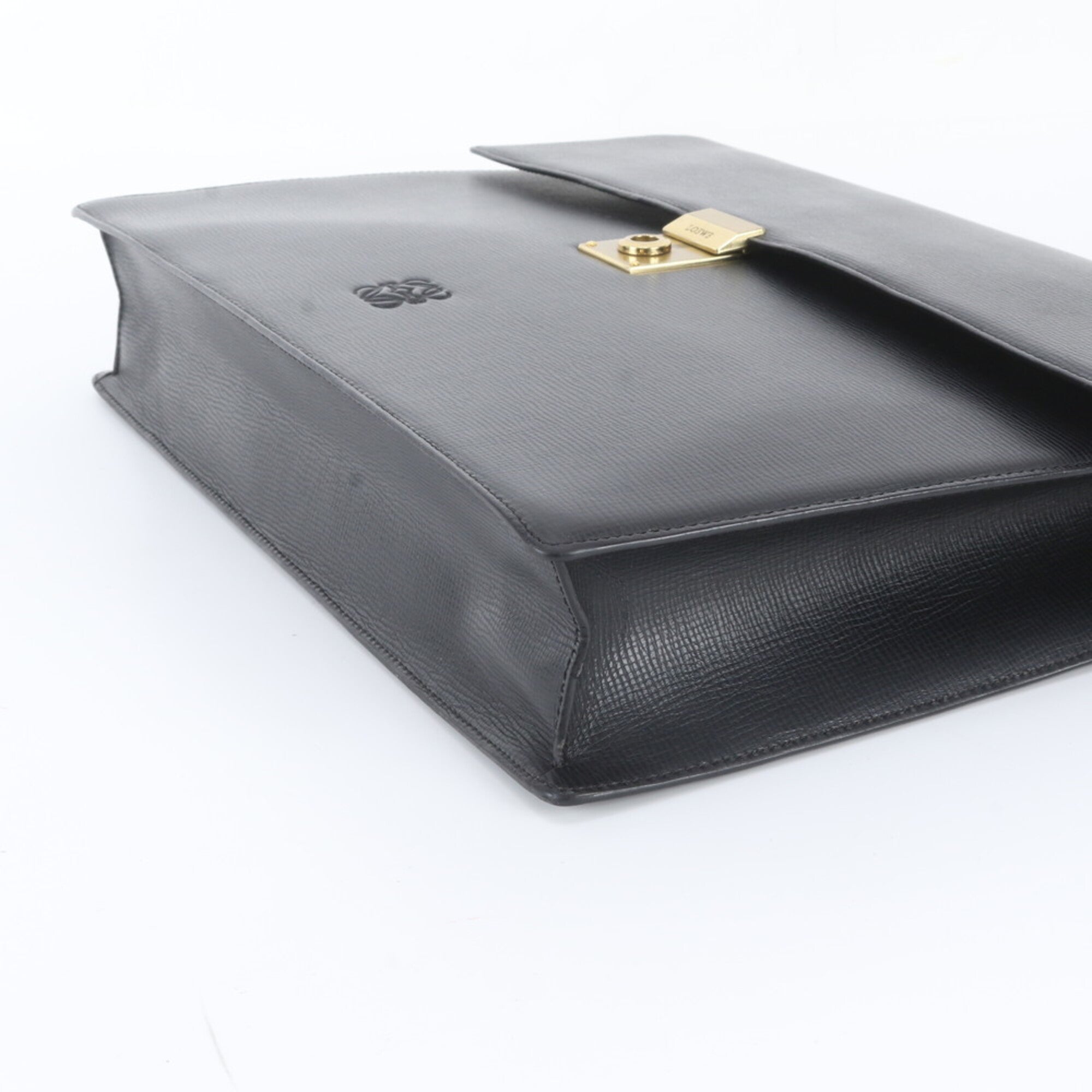 Loewe Black Leather Briefcase Tote Bag (Pre-Owned)