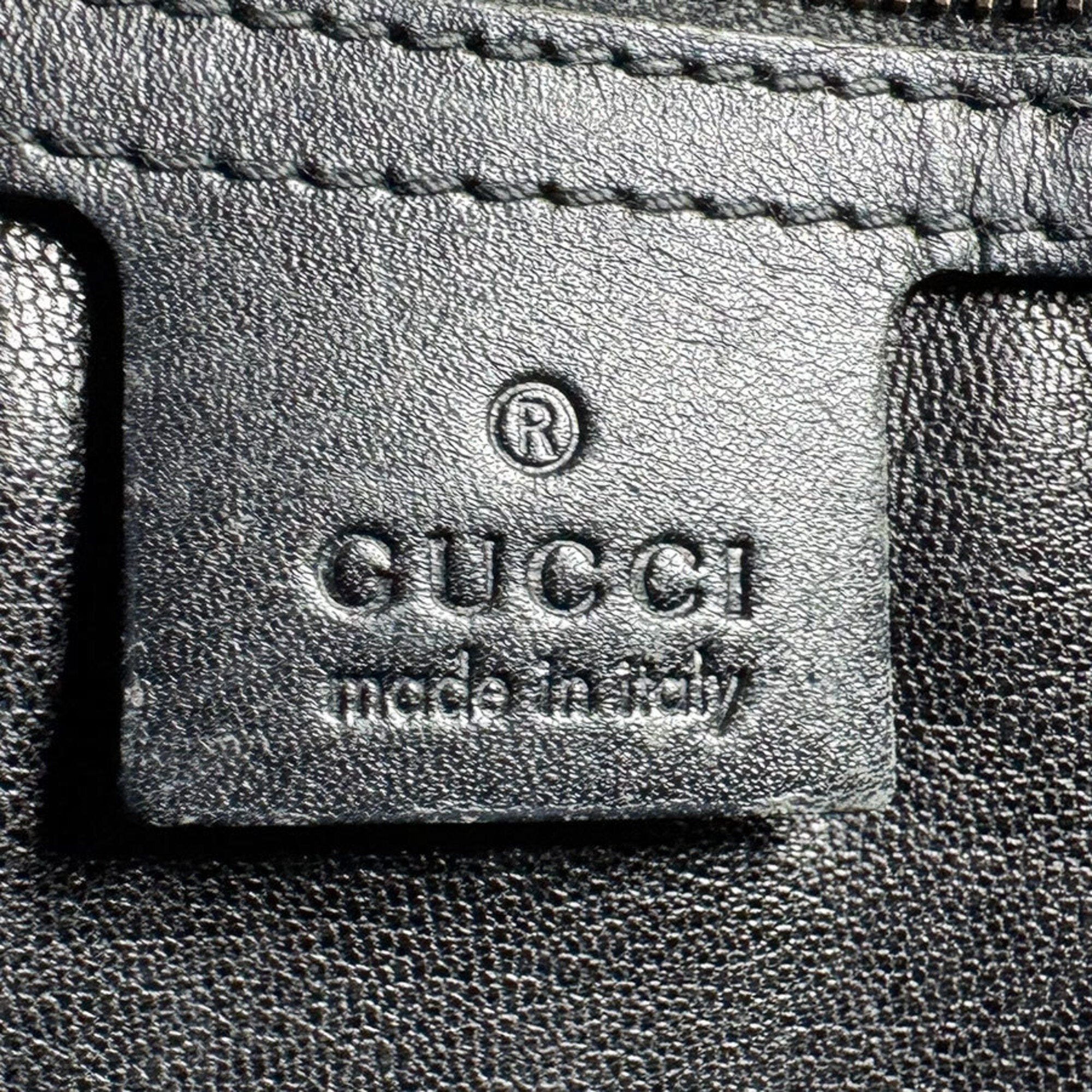 Gucci Black Suede Leather Handbag (Pre-Owned)