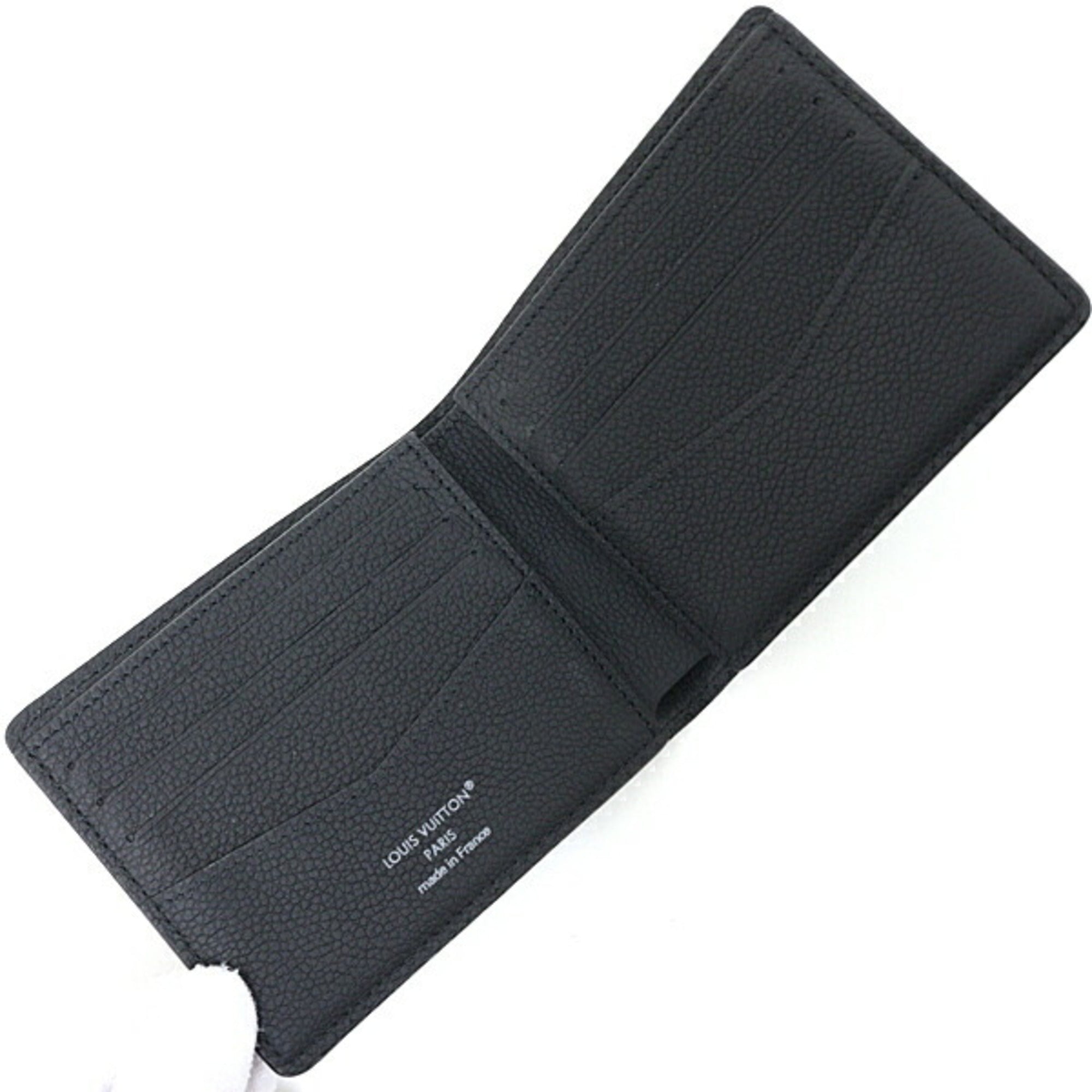Louis Vuitton Black Canvas Leather Bill Wallet (Bi-Fold) (Pre-Owned)