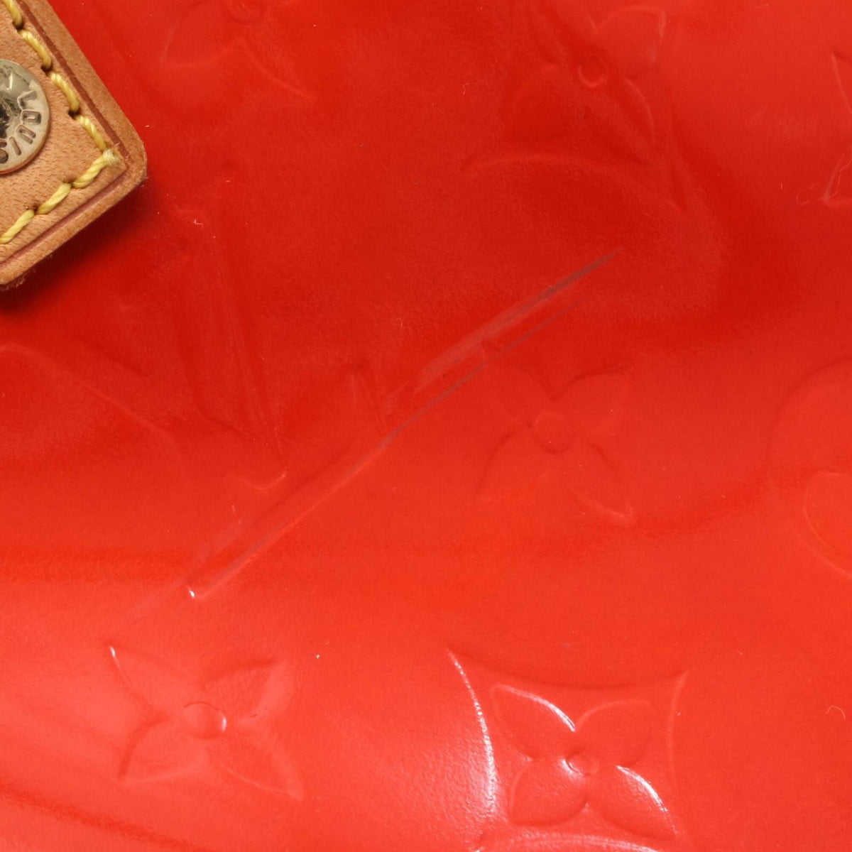 Louis Vuitton Red Color Rouge Leather Handbag (Pre-Owned)