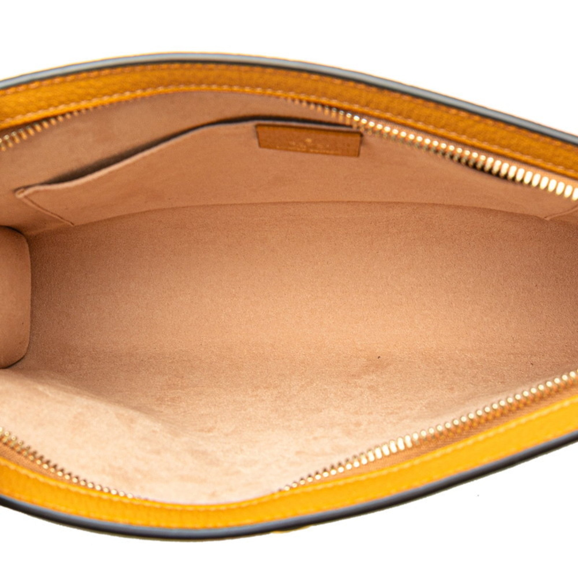 Gucci Beige Orange Pvc Leather Clutch Bag (Pre-Owned)