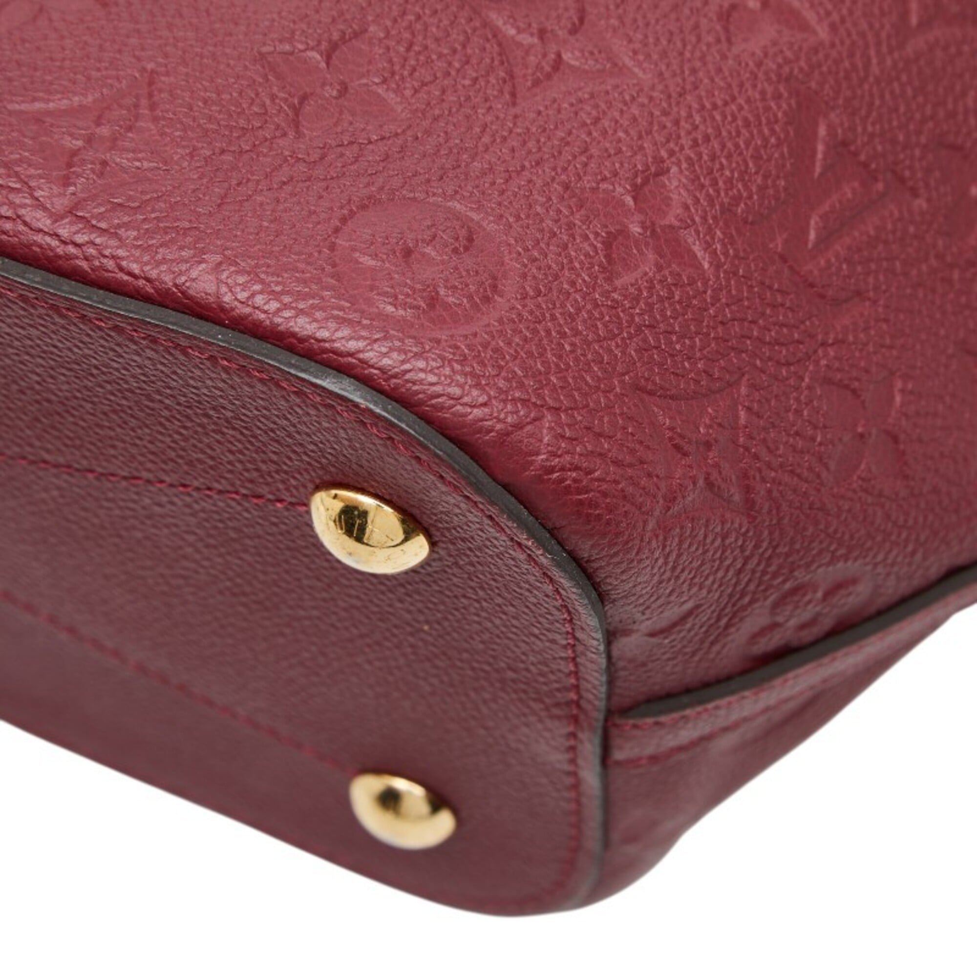Louis Vuitton Raisin Red Color Wine Leather Handbag (Pre-Owned)