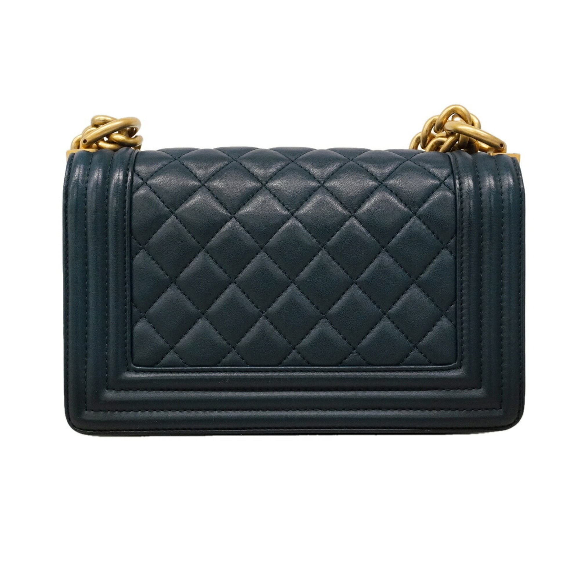 Chanel Navy Leather Shoulder Bag (Pre-Owned)
