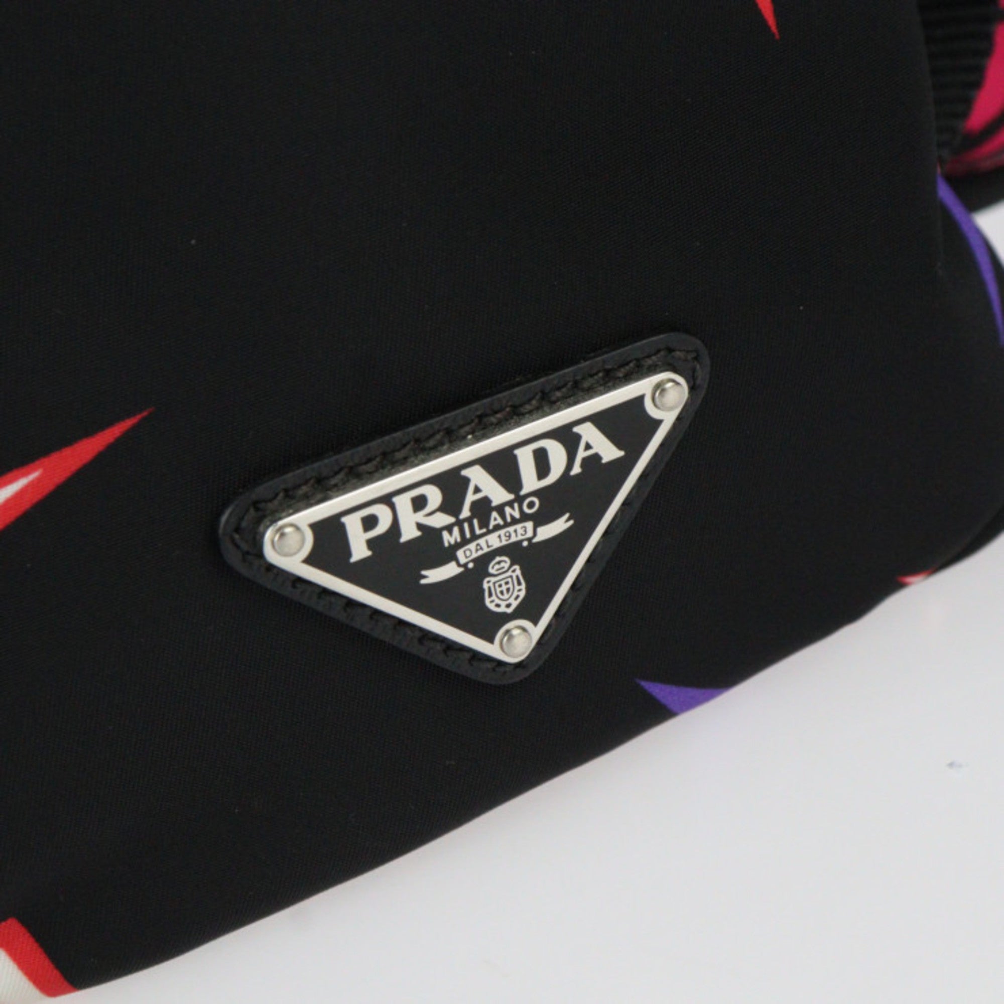 Prada Black Pink Nylon Backpack (Pre-Owned)