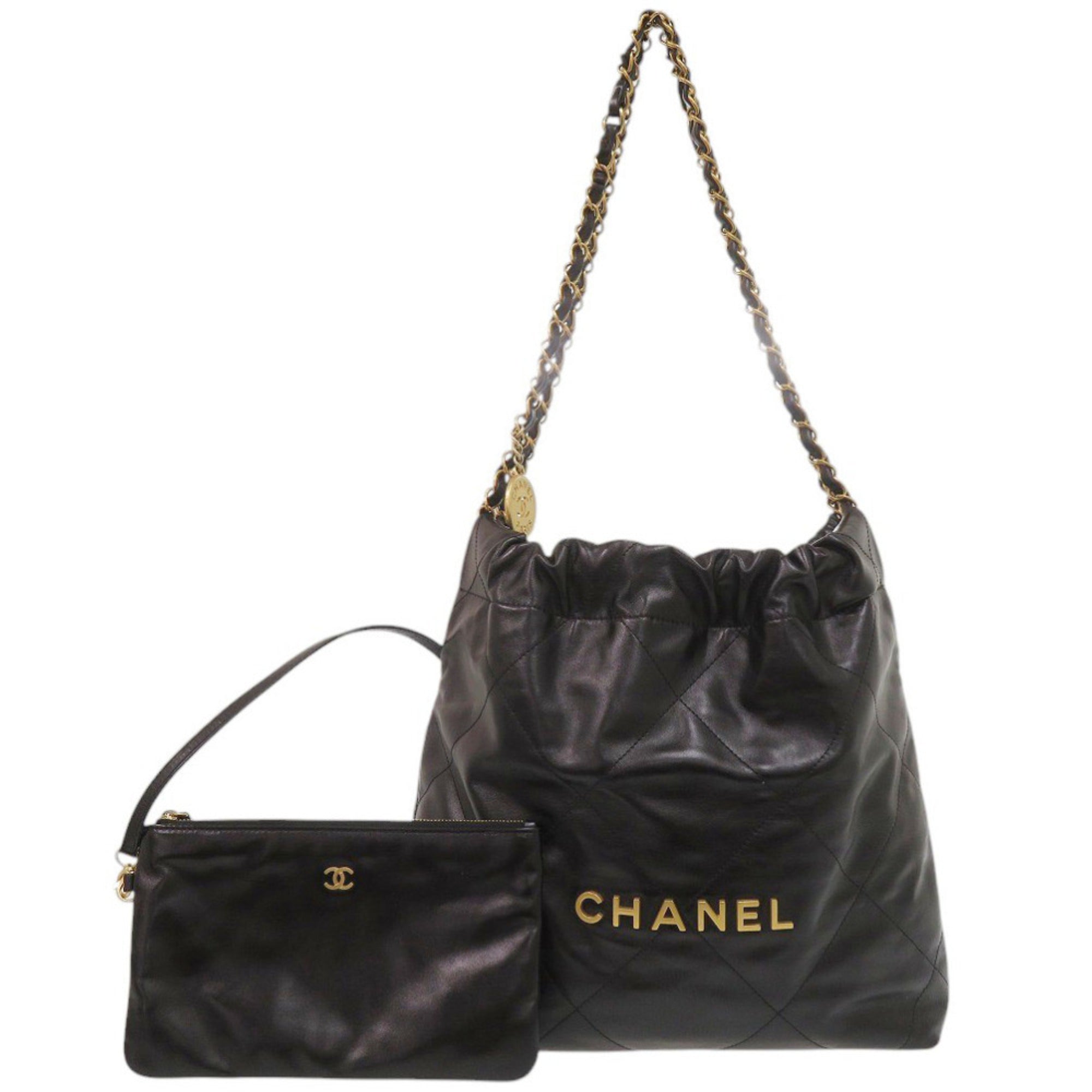 Chanel Black Leather Tote Bag (Pre-Owned)