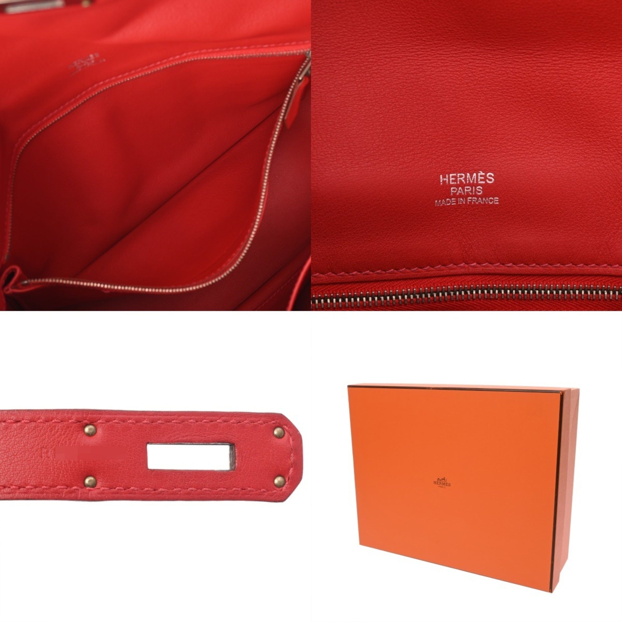 Hermes Rouge Casaque Swift Leather Shoulder Bag (Pre-Owned)