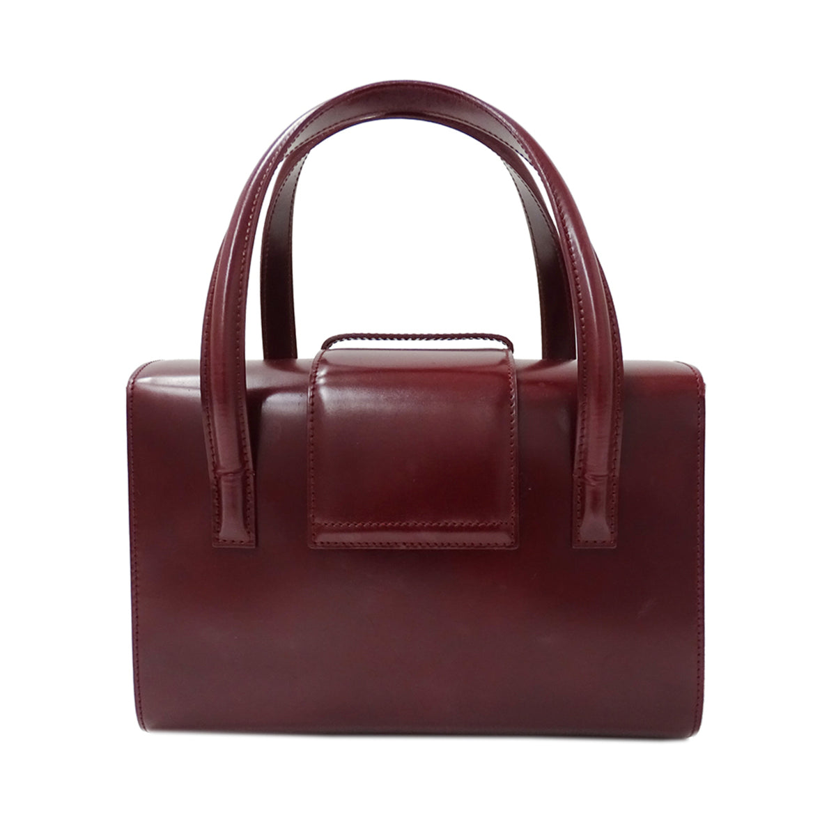 Cartier Panthère Bordeaux Patent Leather Handbag (Pre-Owned)