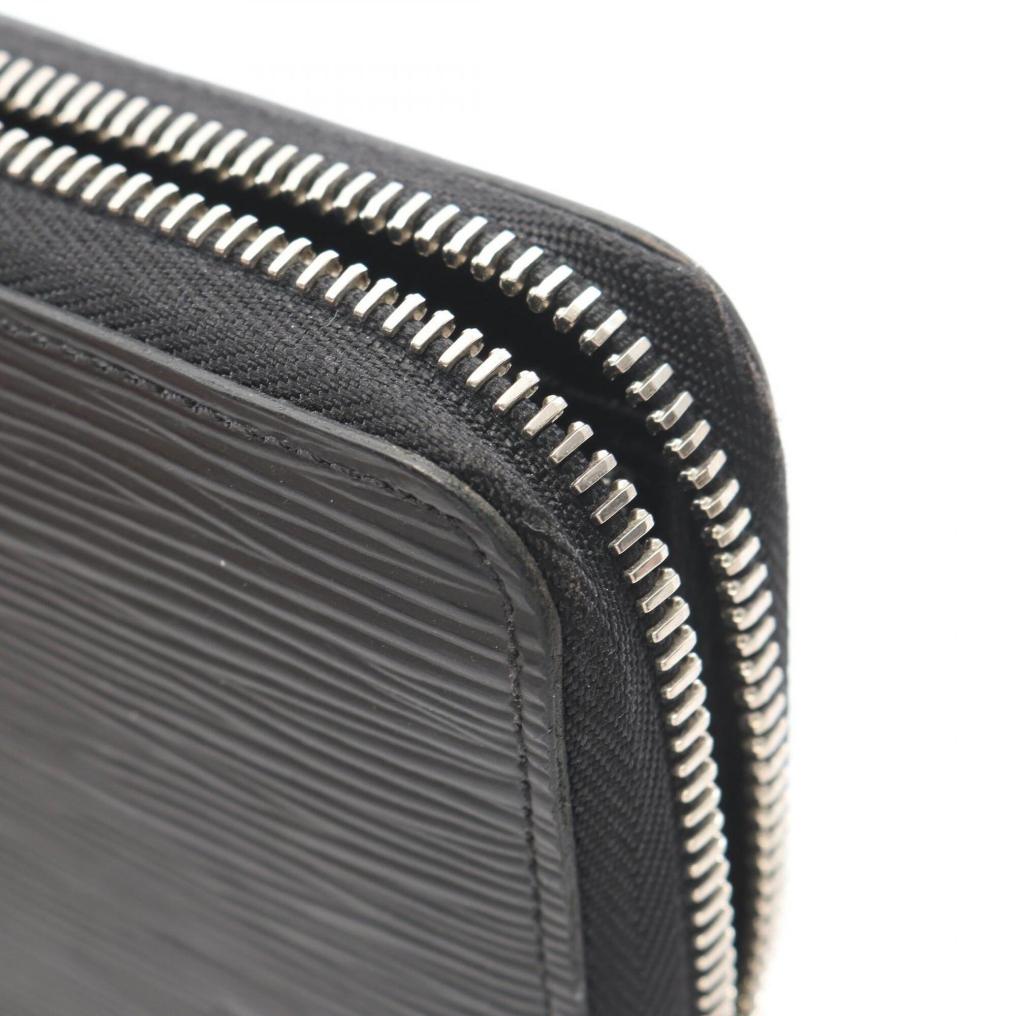 Louis Vuitton Black Leather Long Wallet (Bi-Fold) (Pre-Owned)