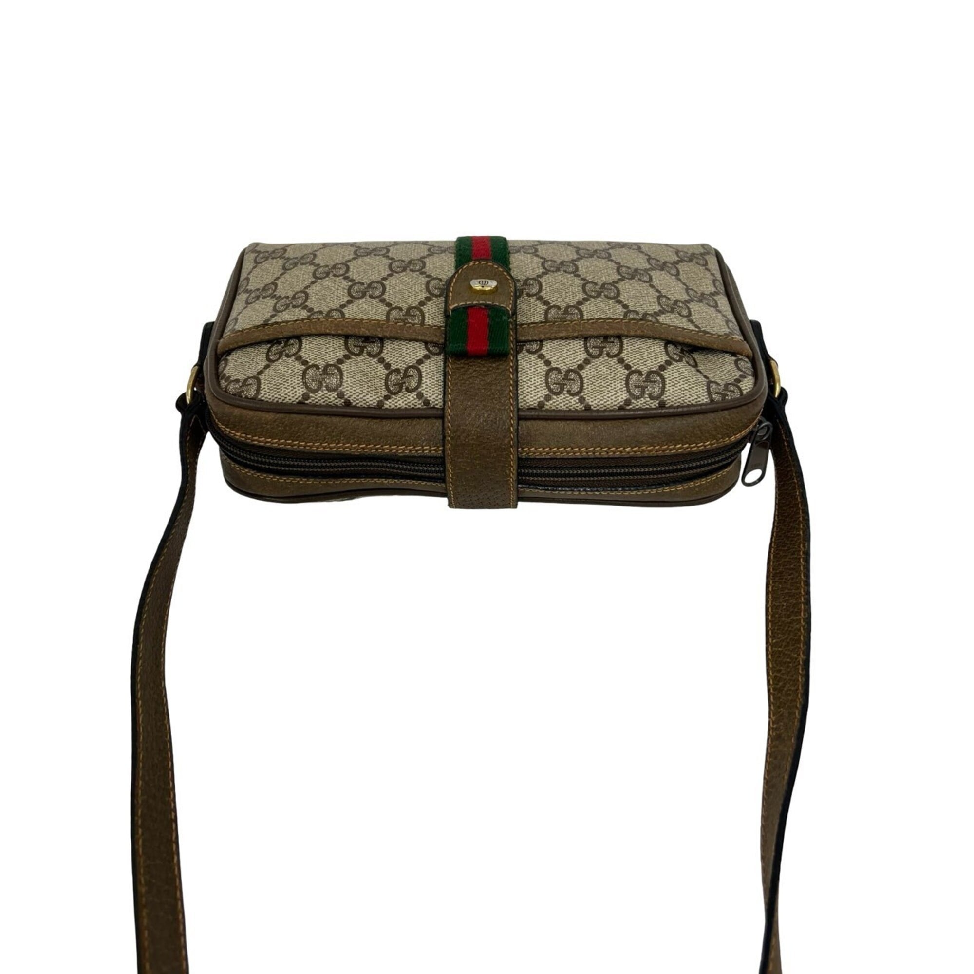 Gucci Brown Pvc Leather Shoulder Bag (Pre-Owned)