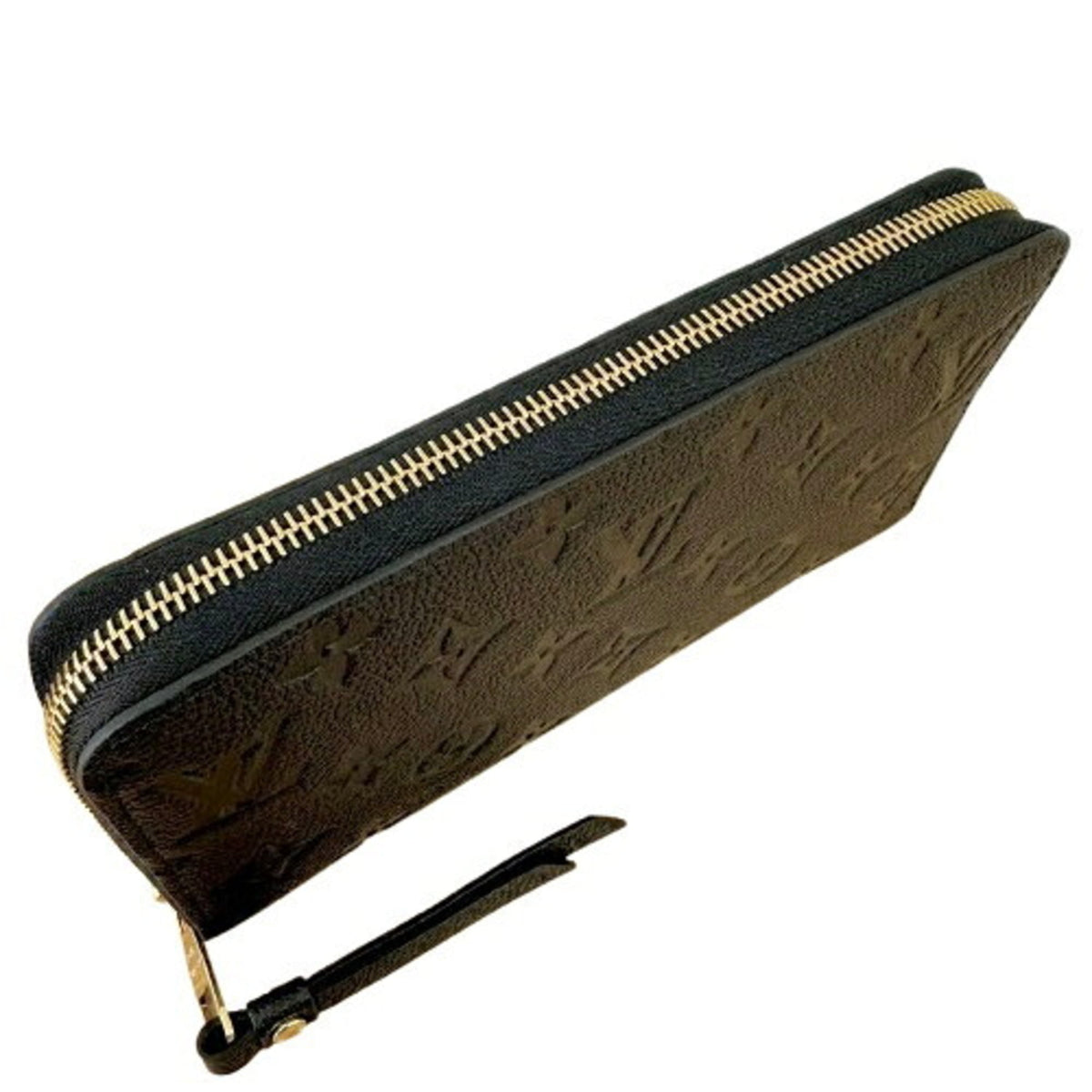 Louis Vuitton Black Leather Long Wallet (Bi-Fold) (Pre-Owned)