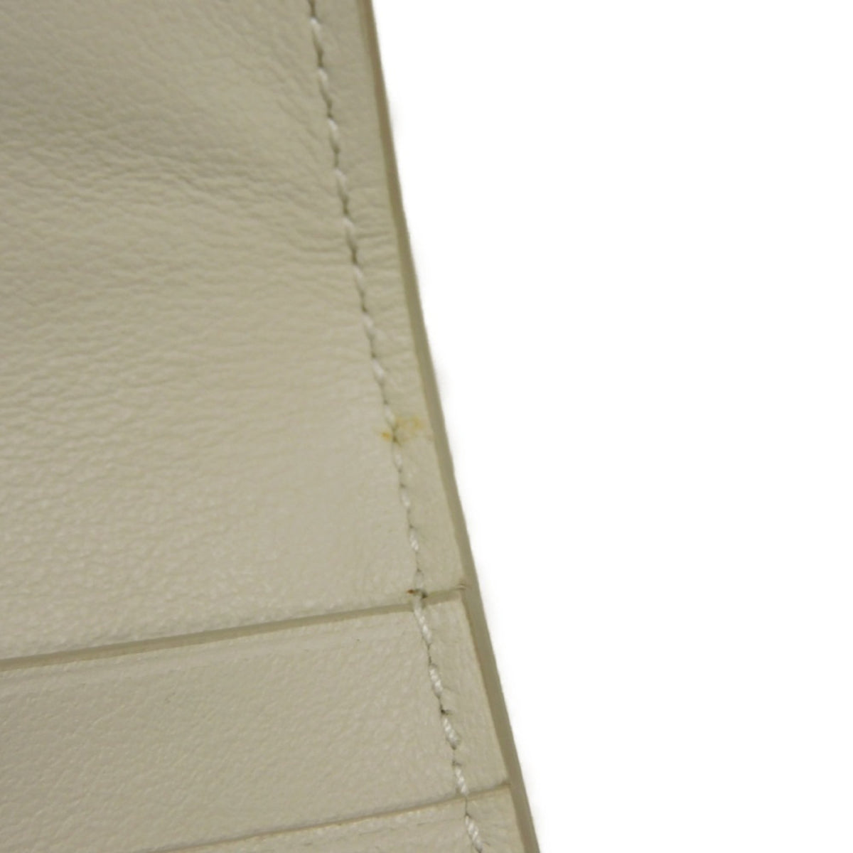 Bottega Veneta Ivory White Leather Wallet (Tri-Fold) (Pre-Owned)