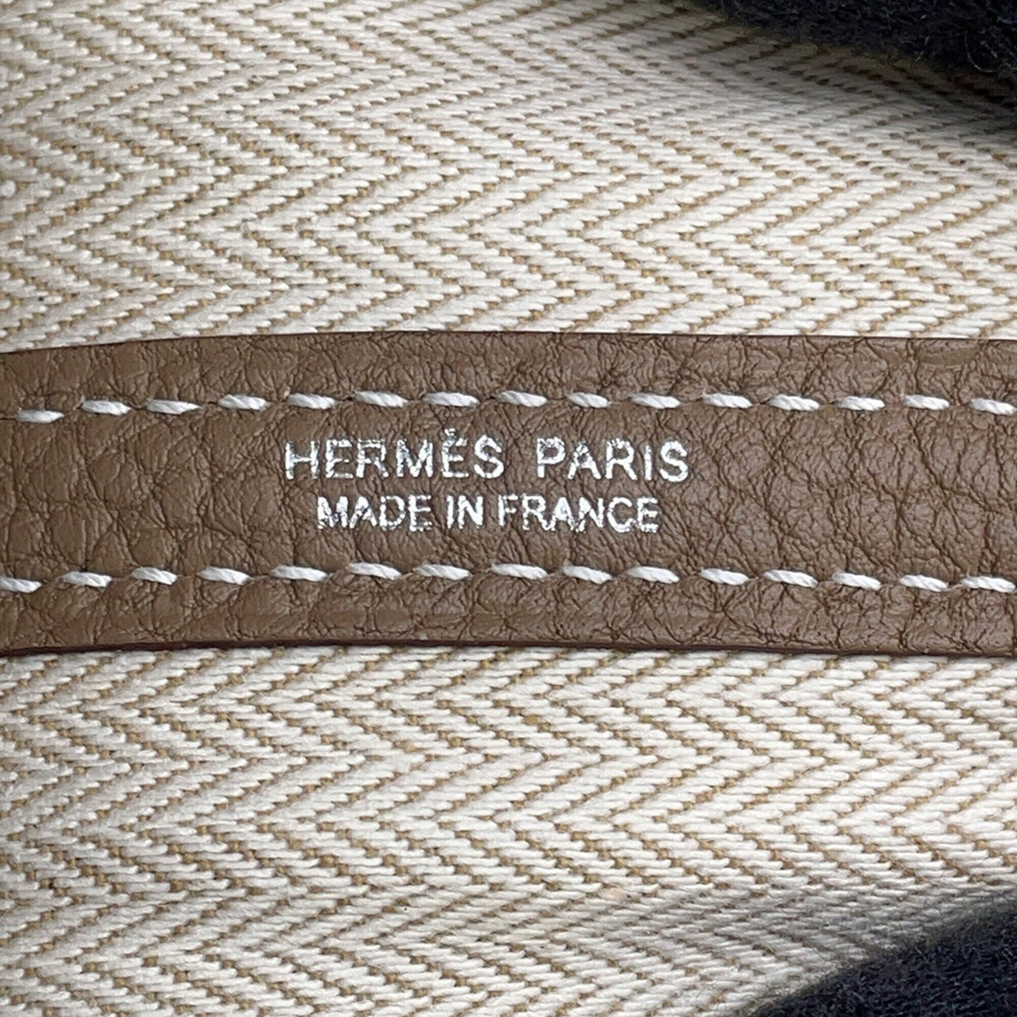 Hermes Etoupe Gray Negonda Leather Handbag Tote Bag (Pre-Owned)