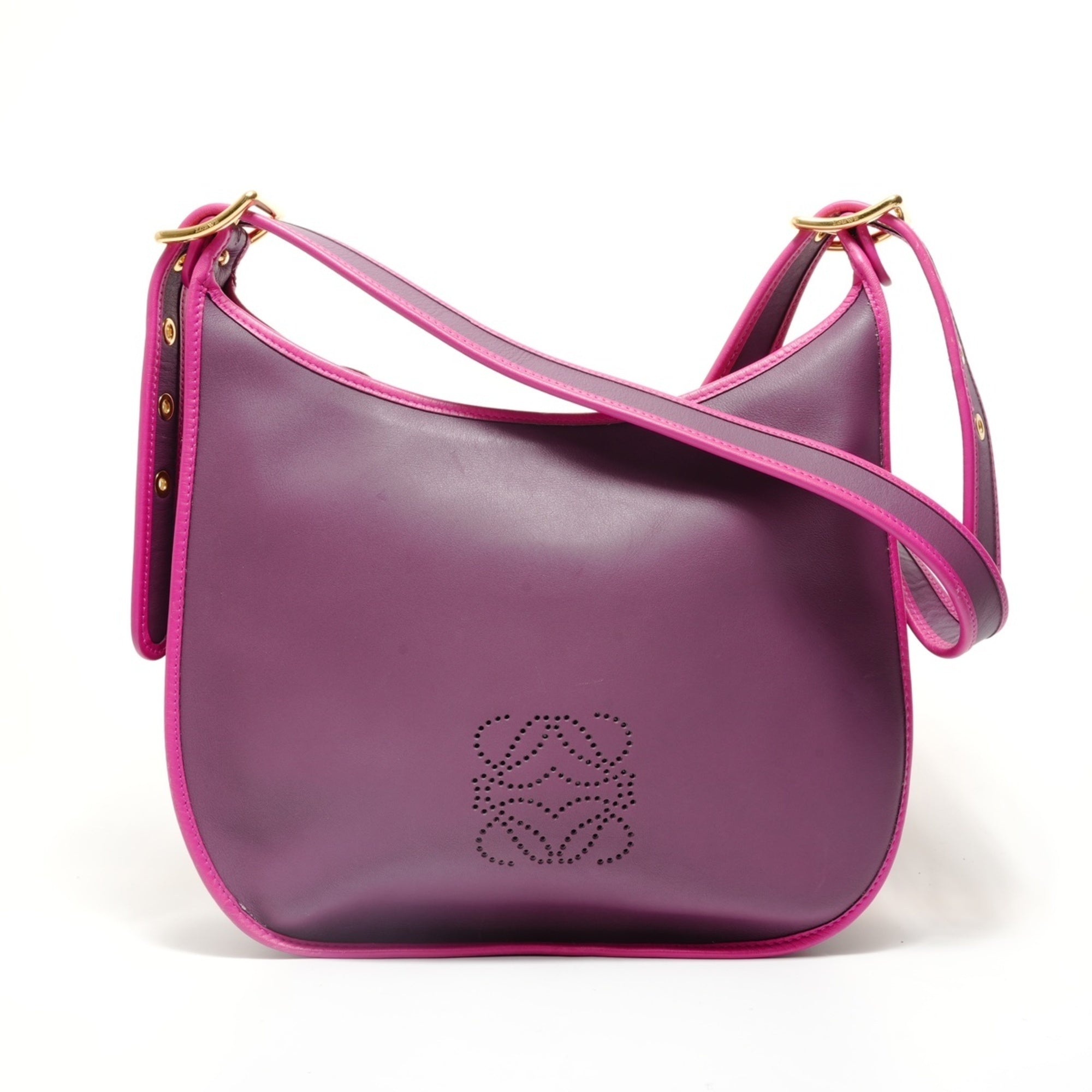 Loewe Purple Leather Shoulder Bag (Pre-Owned)