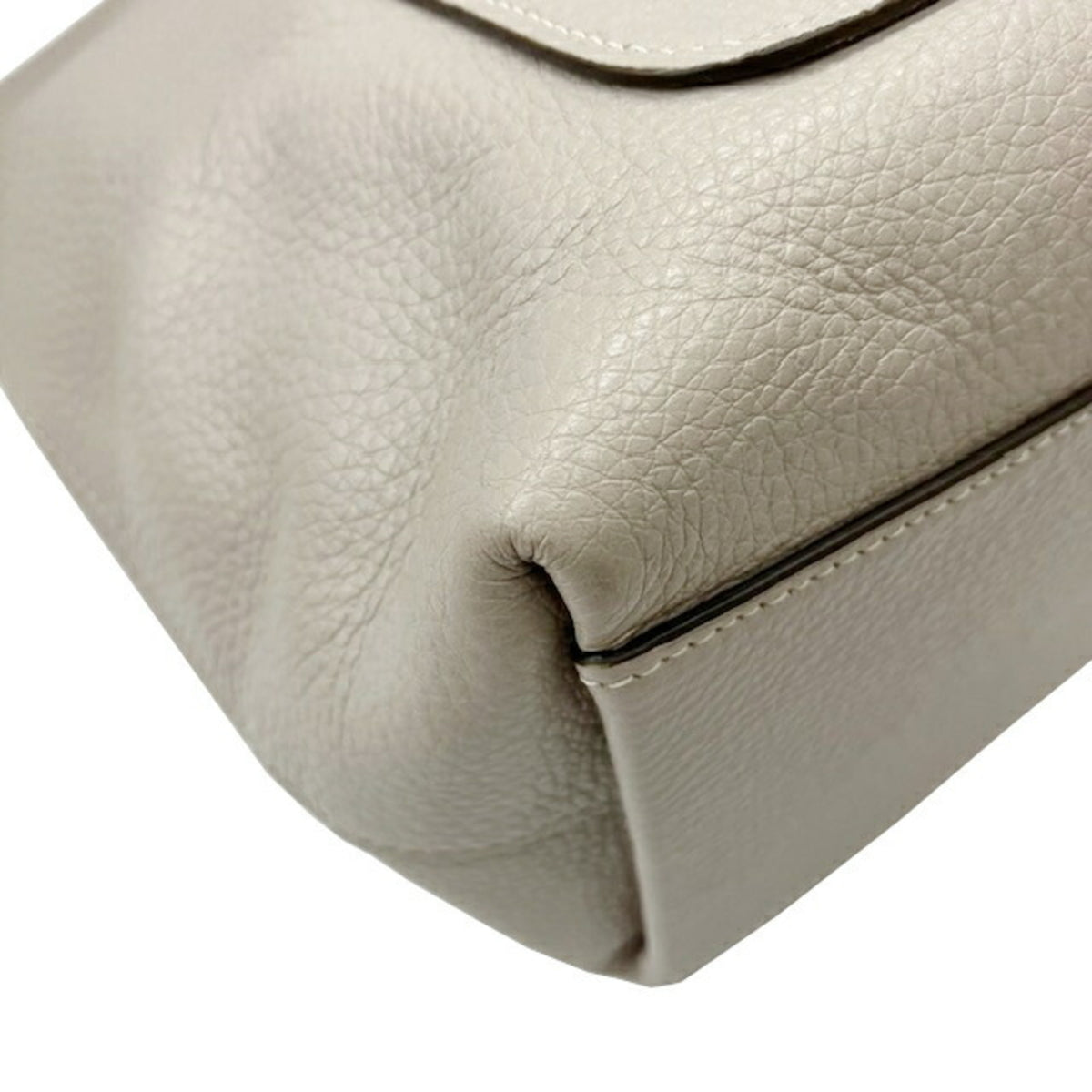 Coach Gray Leather Handbag Shoulder Bag (Pre-Owned)
