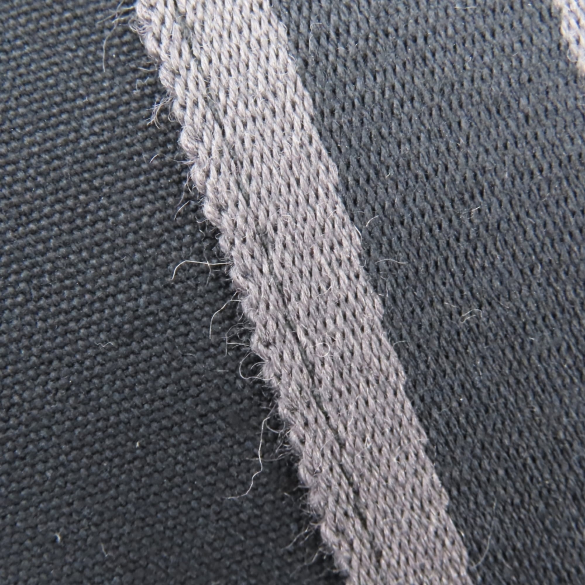 Hermes Black Gray Cotton Canvas Tote Bag (Pre-Owned)