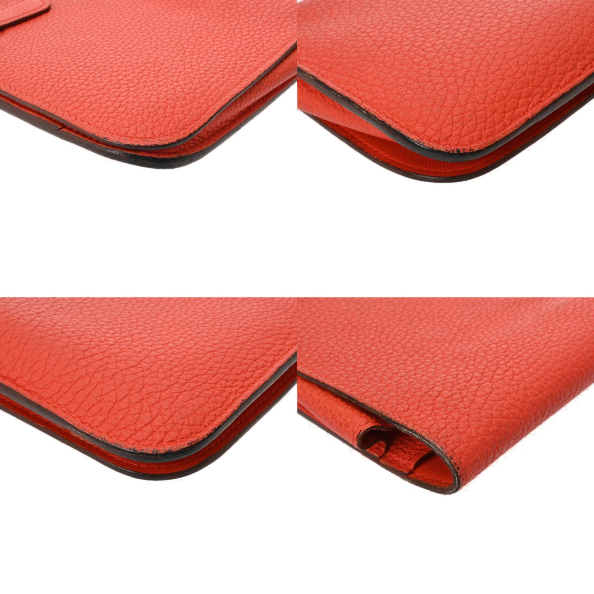 Hermes Togo Leather Long Wallet (Bi-Fold) (Pre-Owned)