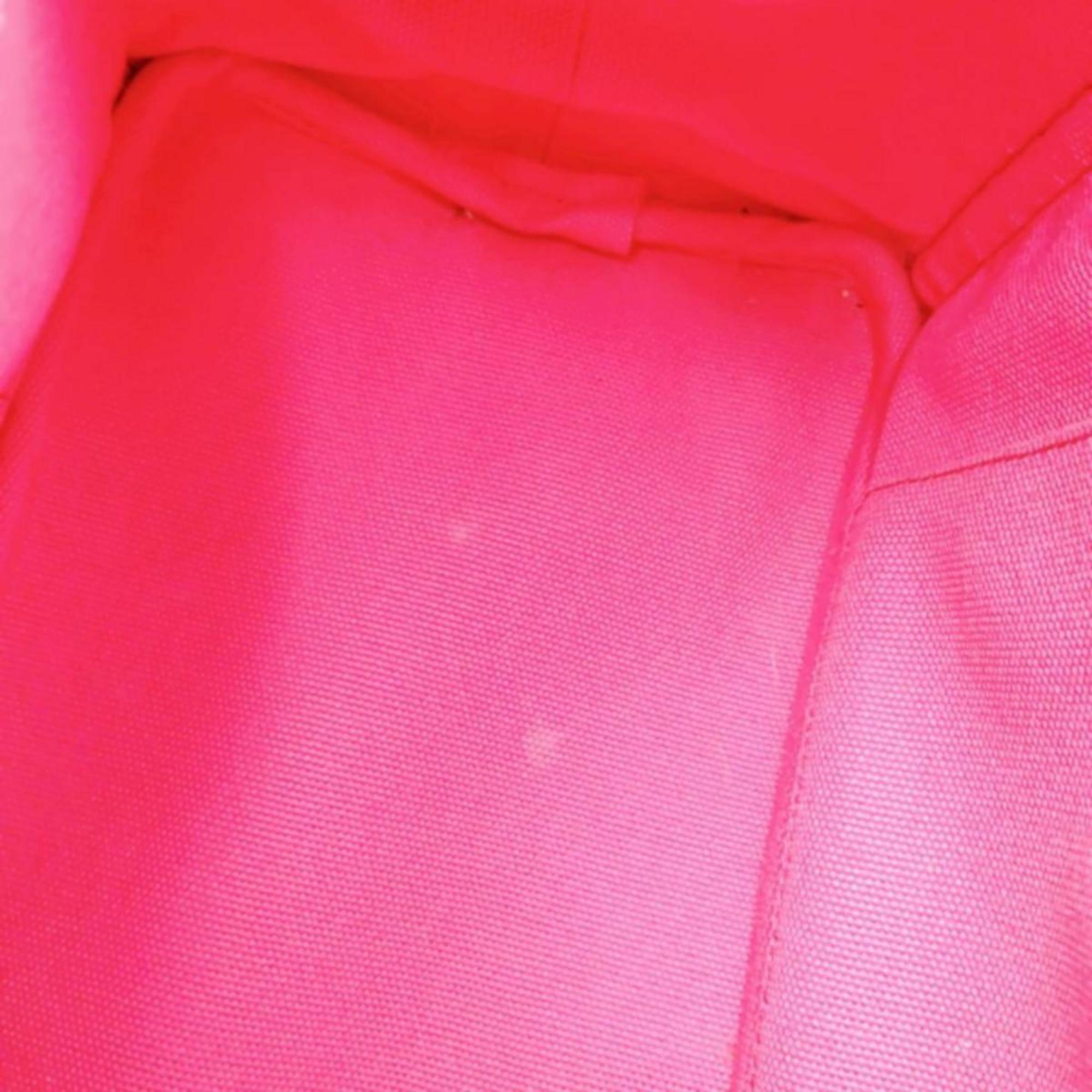 Prada Pink Canvas Tote Bag (Pre-Owned)