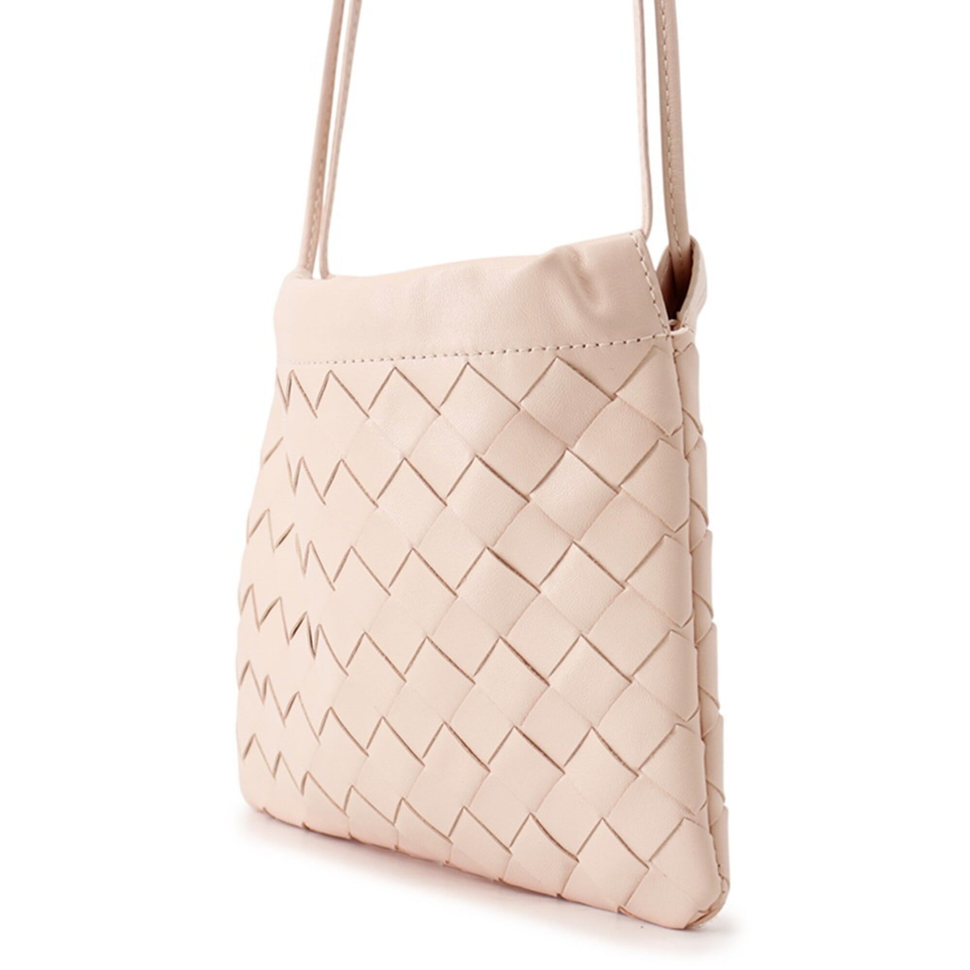 Bottega Veneta Pink Leather Handbag Shoulder Bag (Pre-Owned)
