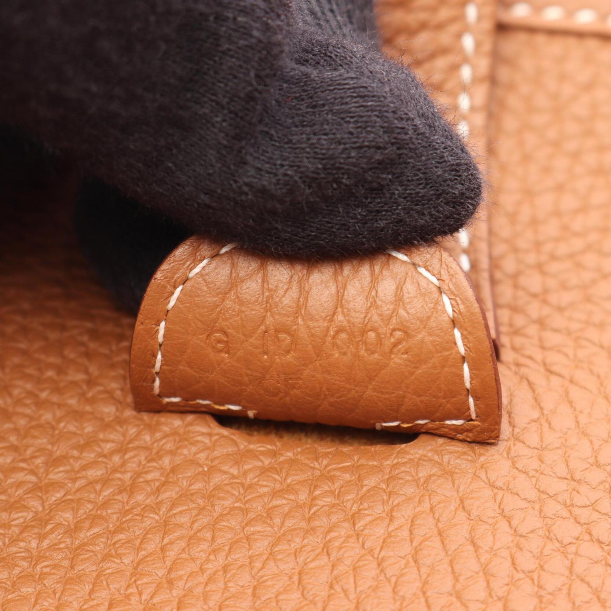 Hermes Brown Taurillon Clemence Leather Shoulder Bag (Pre-Owned)
