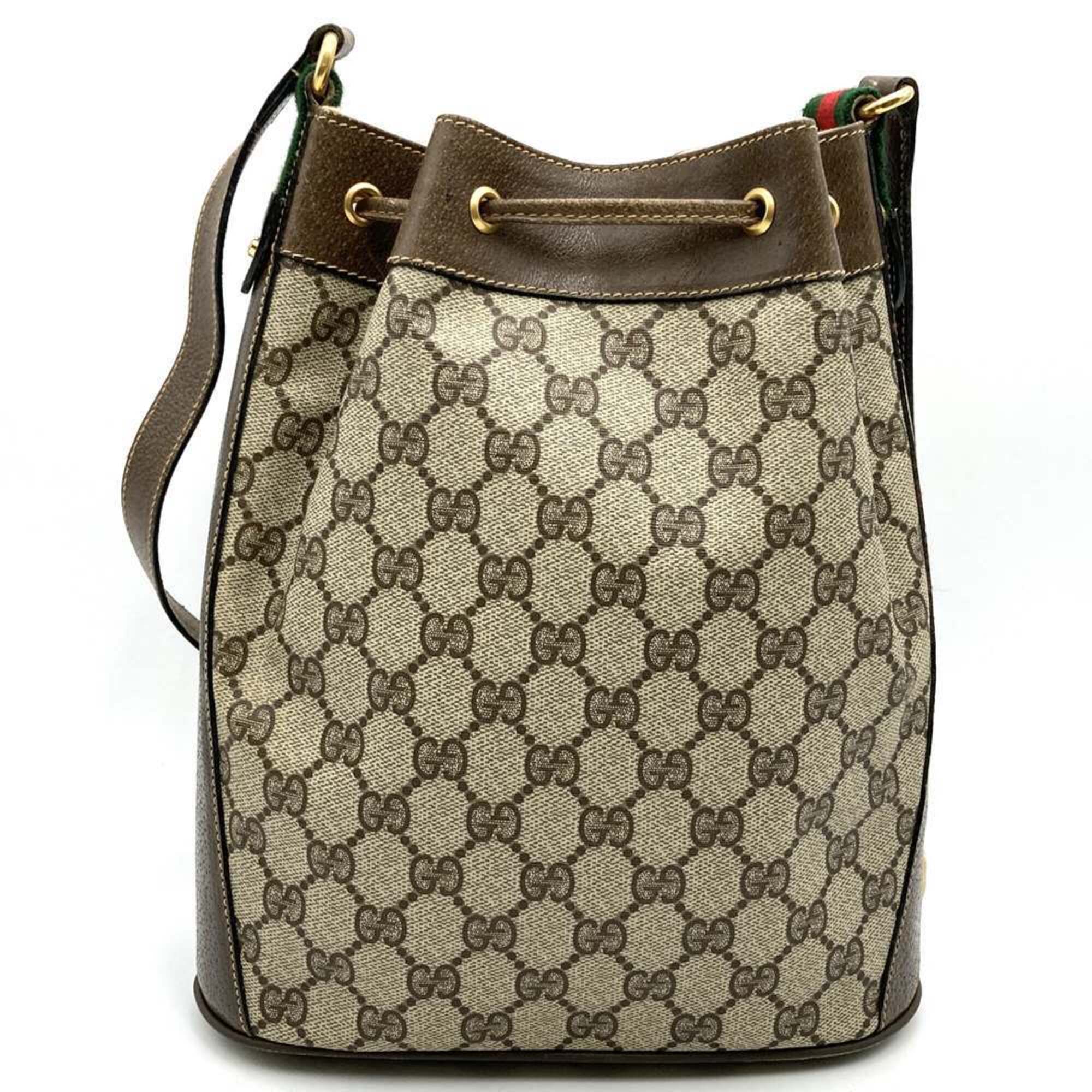 Gucci Brown Gg Supreme Shoulder Bag (Pre-Owned)