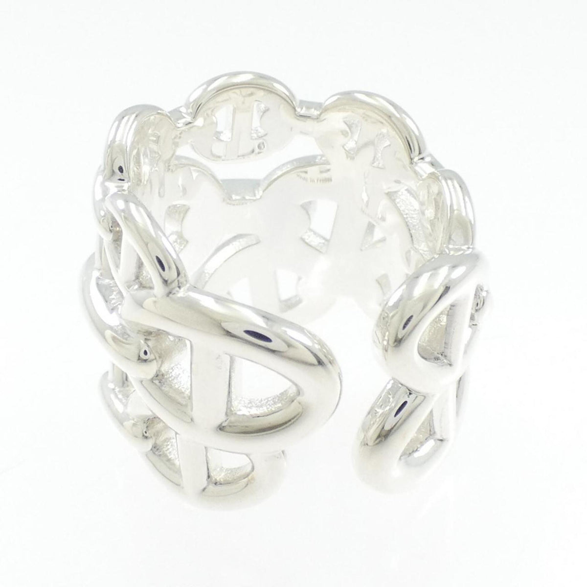 Hermes Silver 925 Band Ring (Pre-Owned)