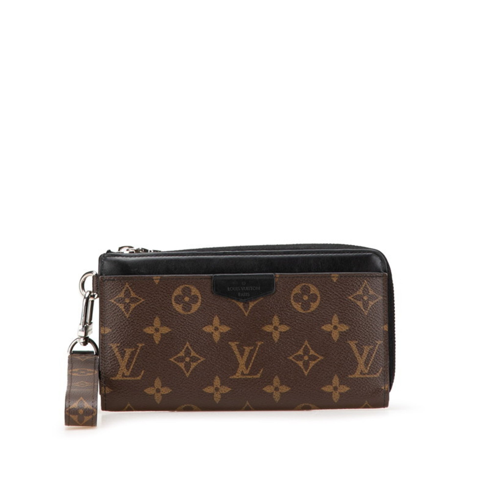 Louis Vuitton Monogram Macassar Black Brown Monogram Macassar Leather Coin Purse/Coin Case (Pre-Owned)