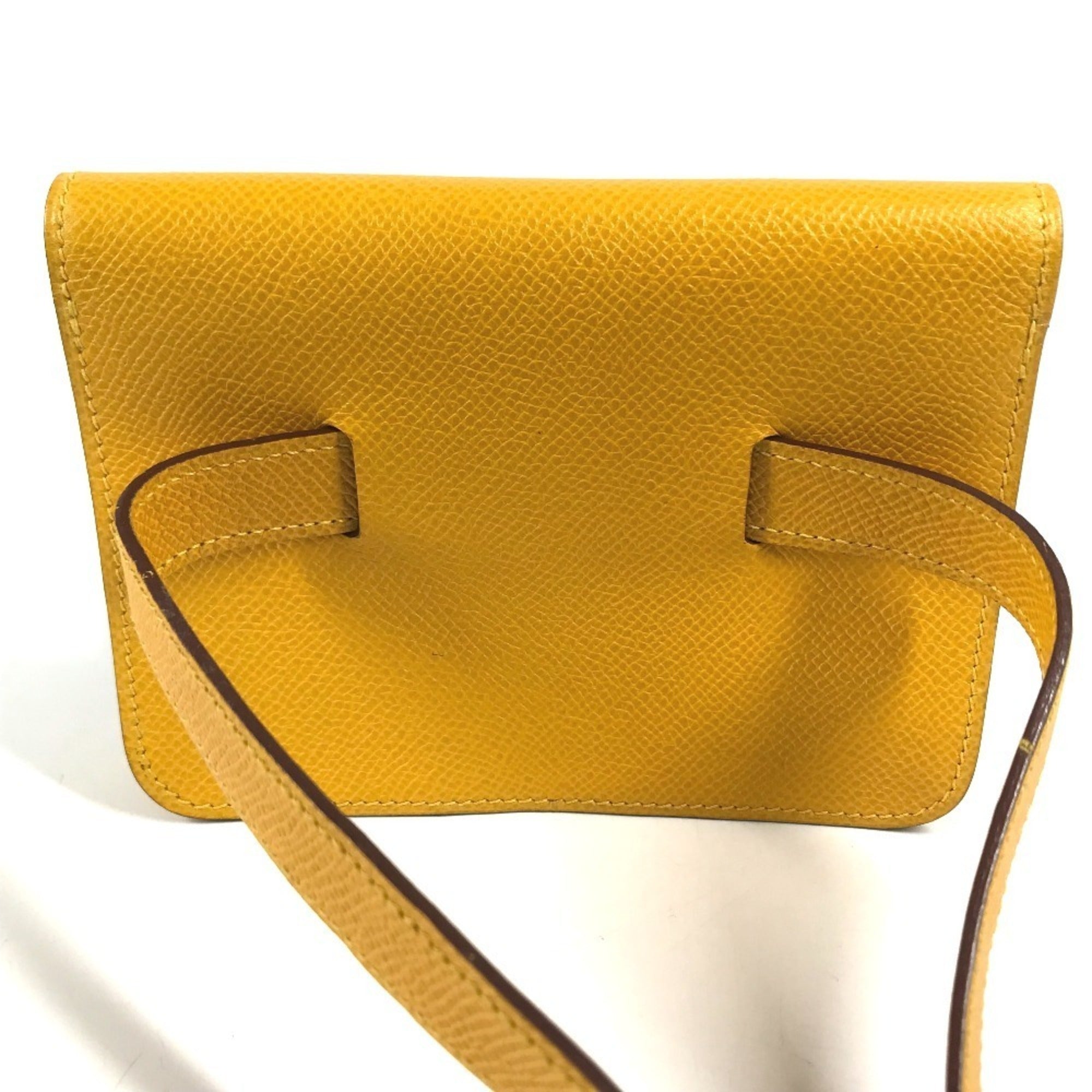 Hermes Yellow Courchevel Leather Fanny Pack Pochette Sling Bag (Pre-Owned)