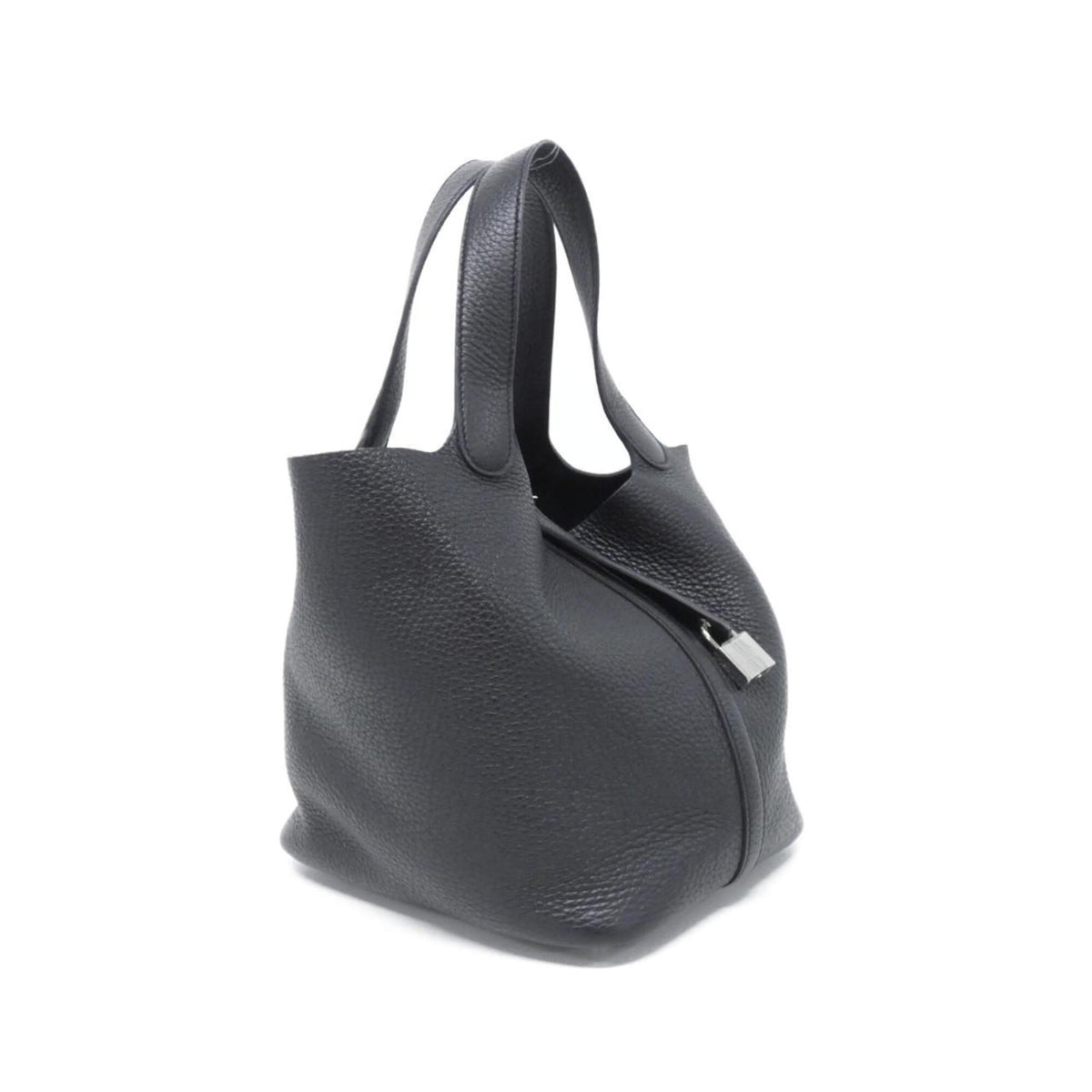 Hermes Black Taurillon Clemence Leather Handbag (Pre-Owned)
