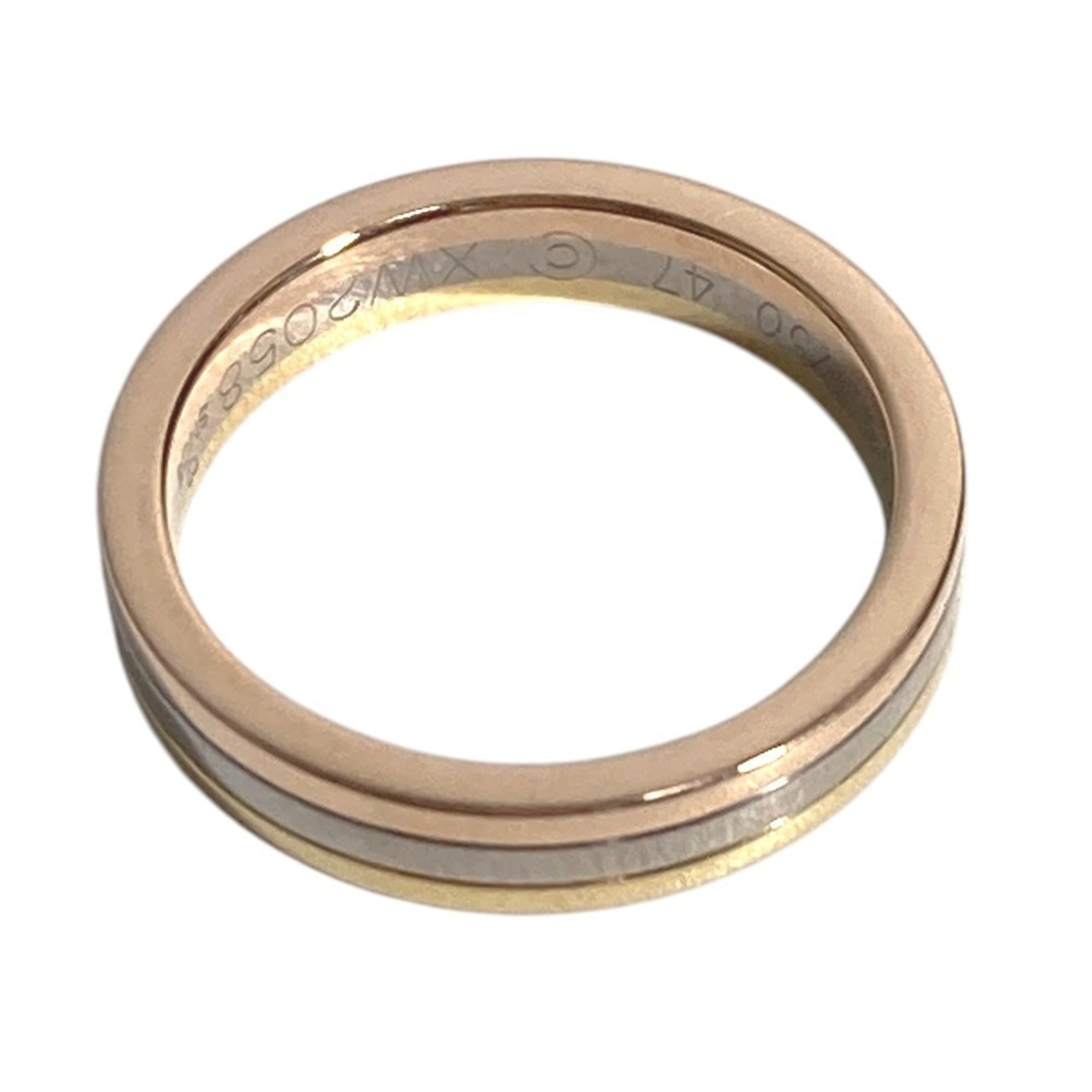 Cartier Trinity Gold Silver Pink Gold Yellow Gold (18K) Pink Gold (18K) White Gold (18K) Band Ring (Pre-Owned)