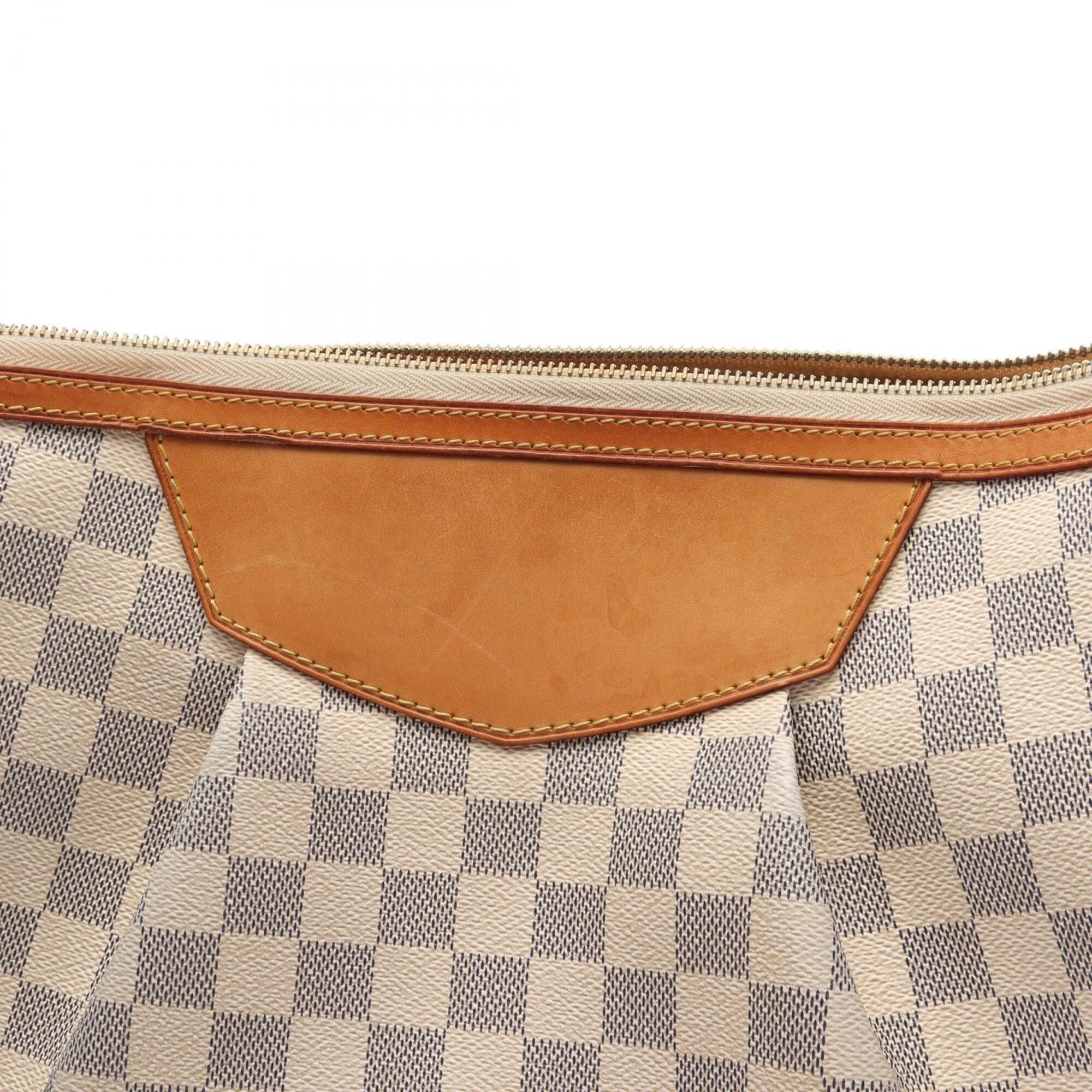 Louis Vuitton White Pvc Coated Canvas Leather Handbag Shoulder Bag (Pre-Owned)