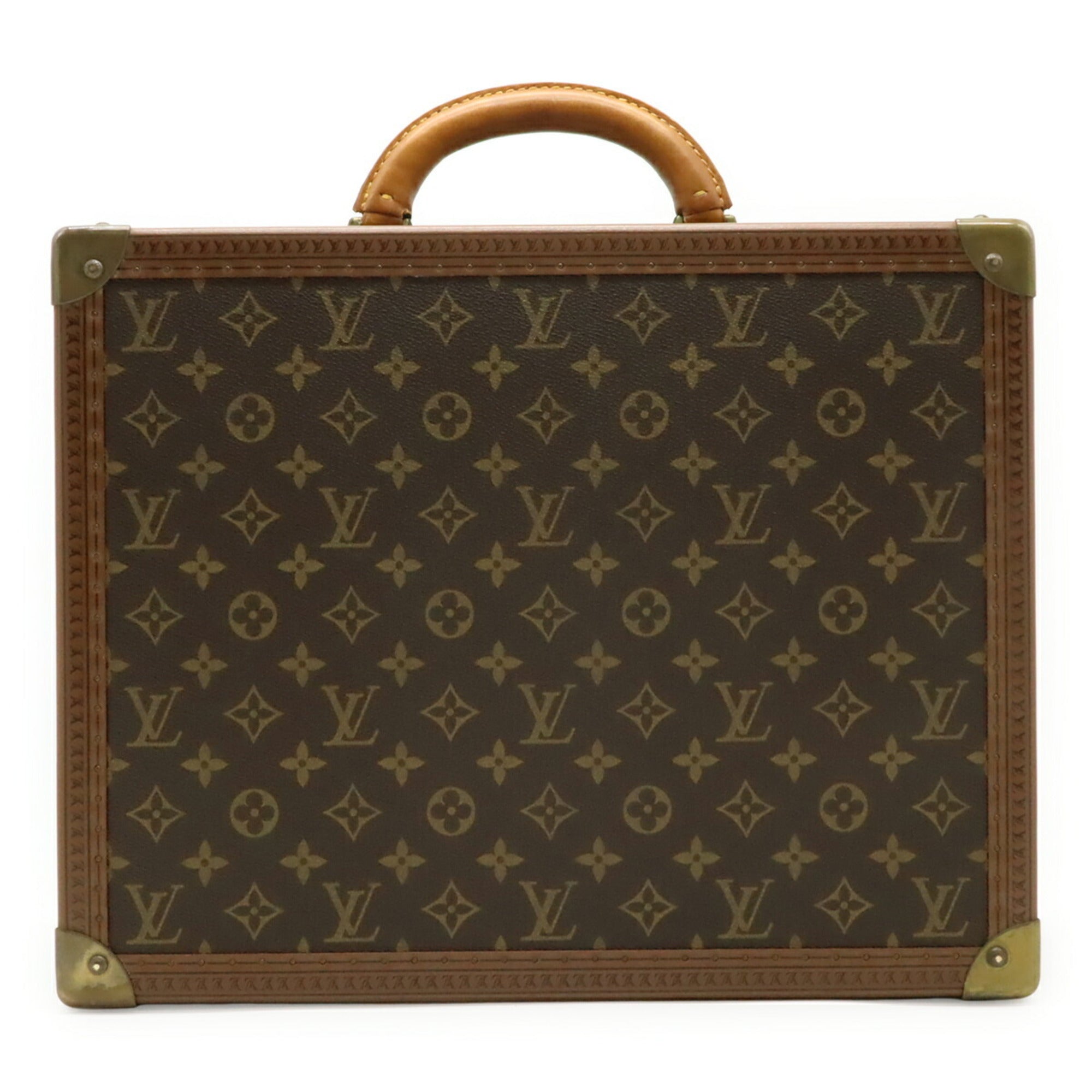 Louis Vuitton Brown Monogram Canvas Pvc Coated Canvas Attaché Case Handbag (Pre-Owned)