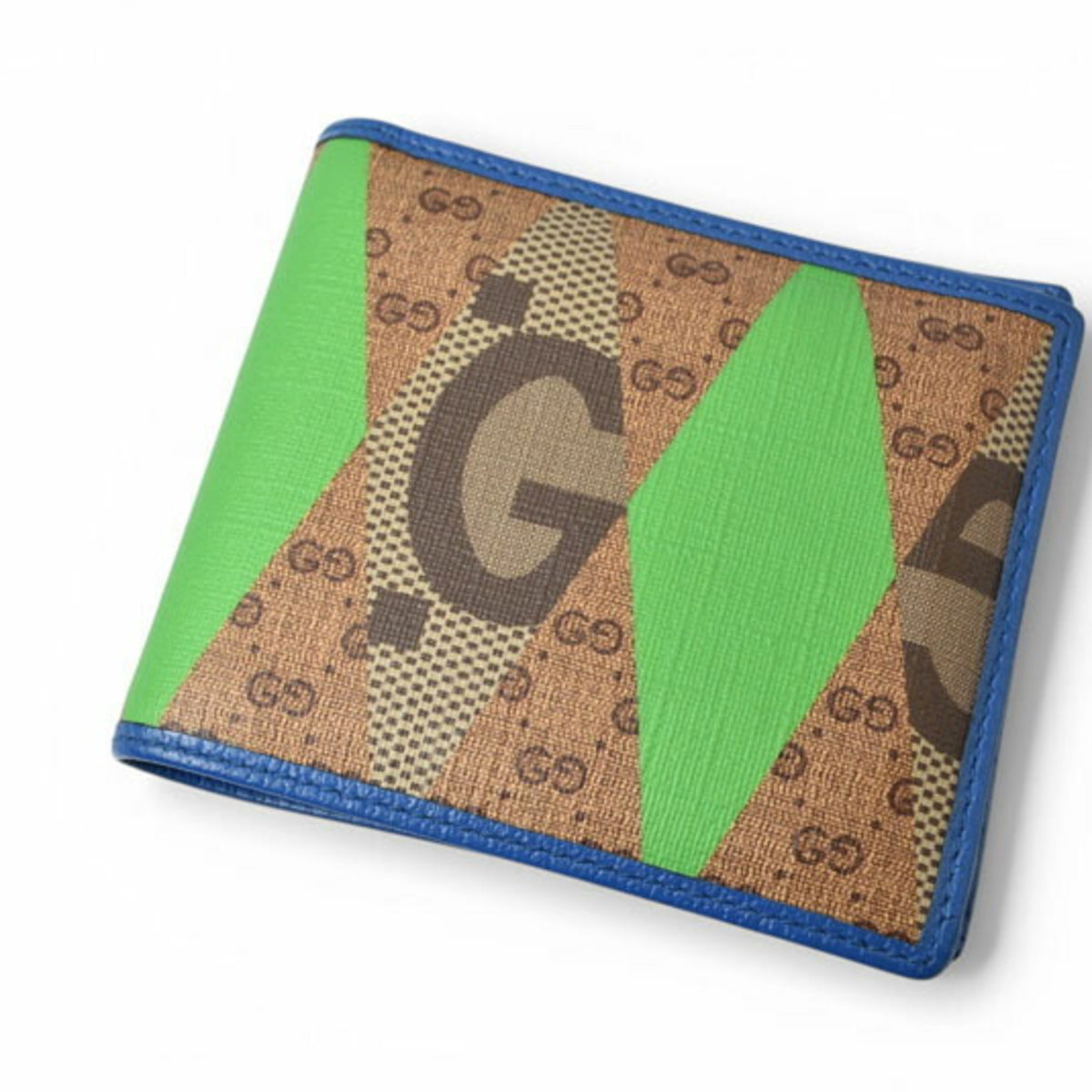 Gucci Blue Brown Dark Brown Gg Plus Wallet (Bi-Fold) (Pre-Owned)