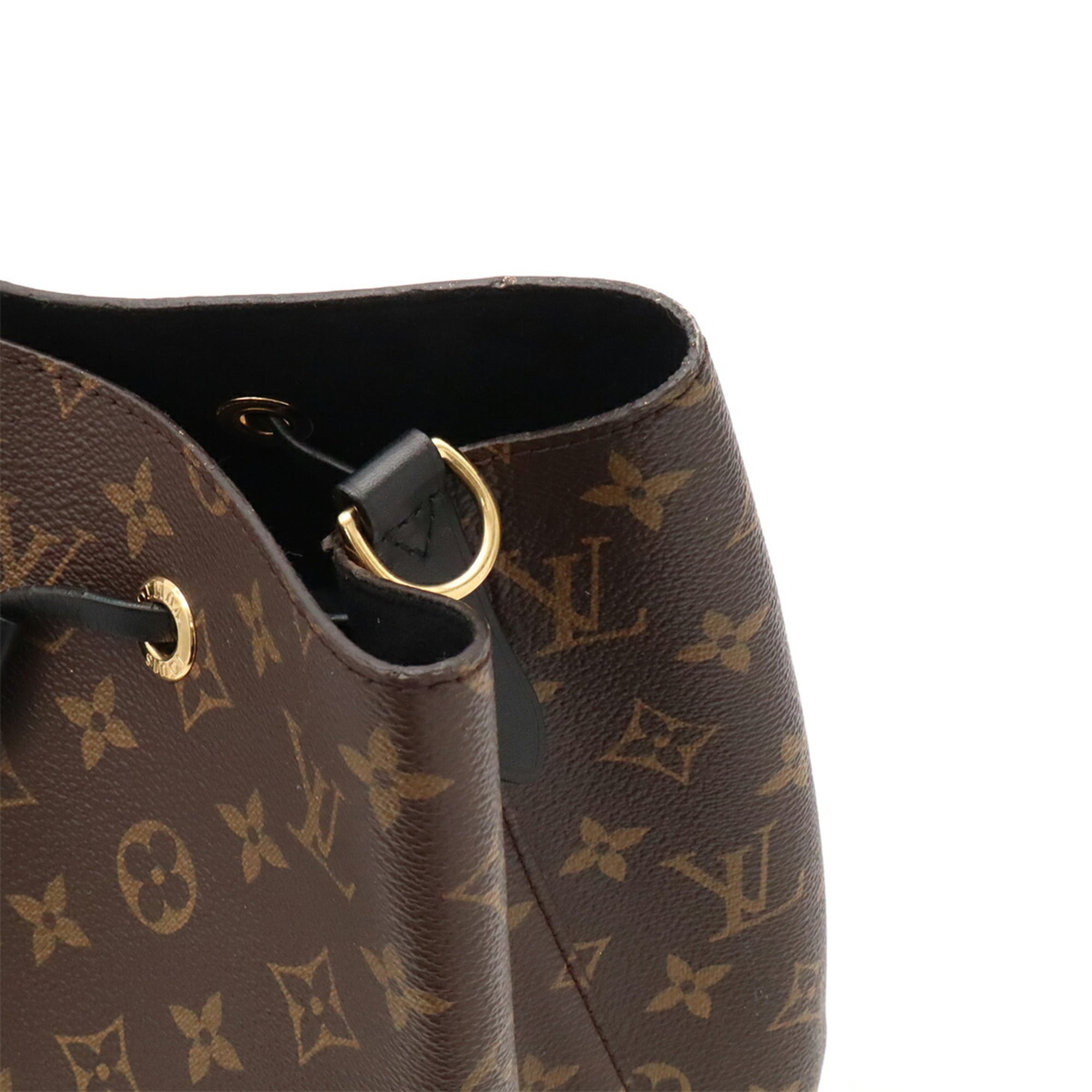 Louis Vuitton Noir Monogram Canvas Leather Shoulder Bag (Pre-Owned)