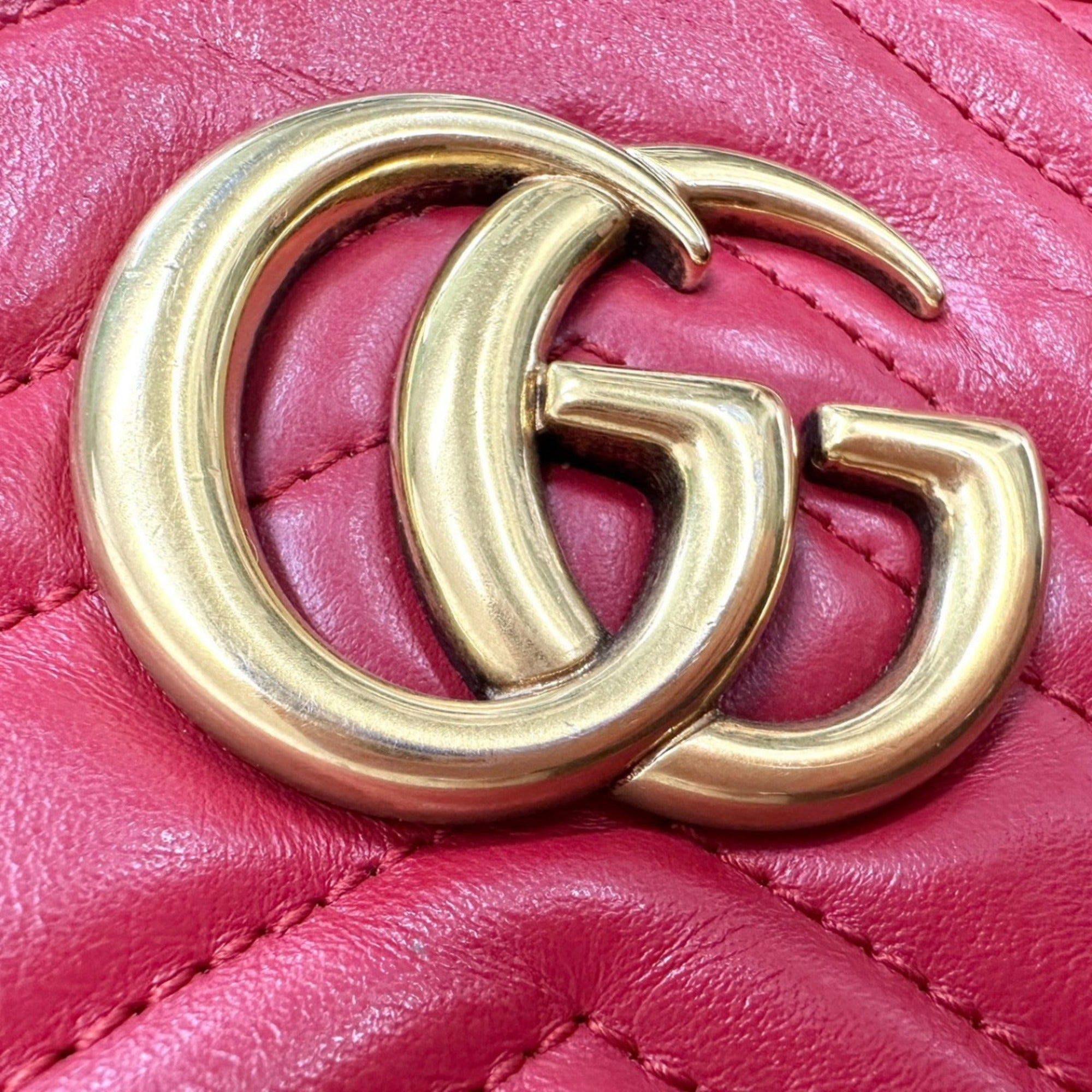 Gucci Red Color Leather Shoulder Bag Sling Bag (Pre-Owned)