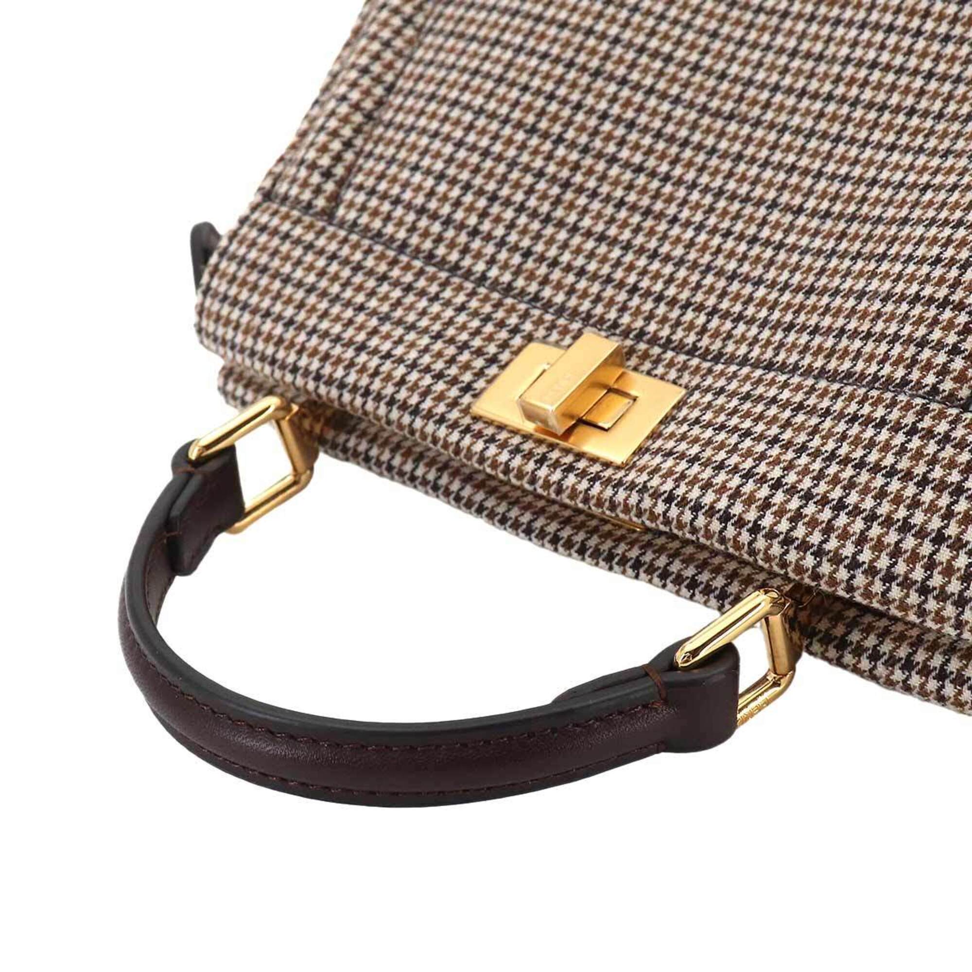 Fendi Brown Canvas Leather Handbag (Pre-Owned)