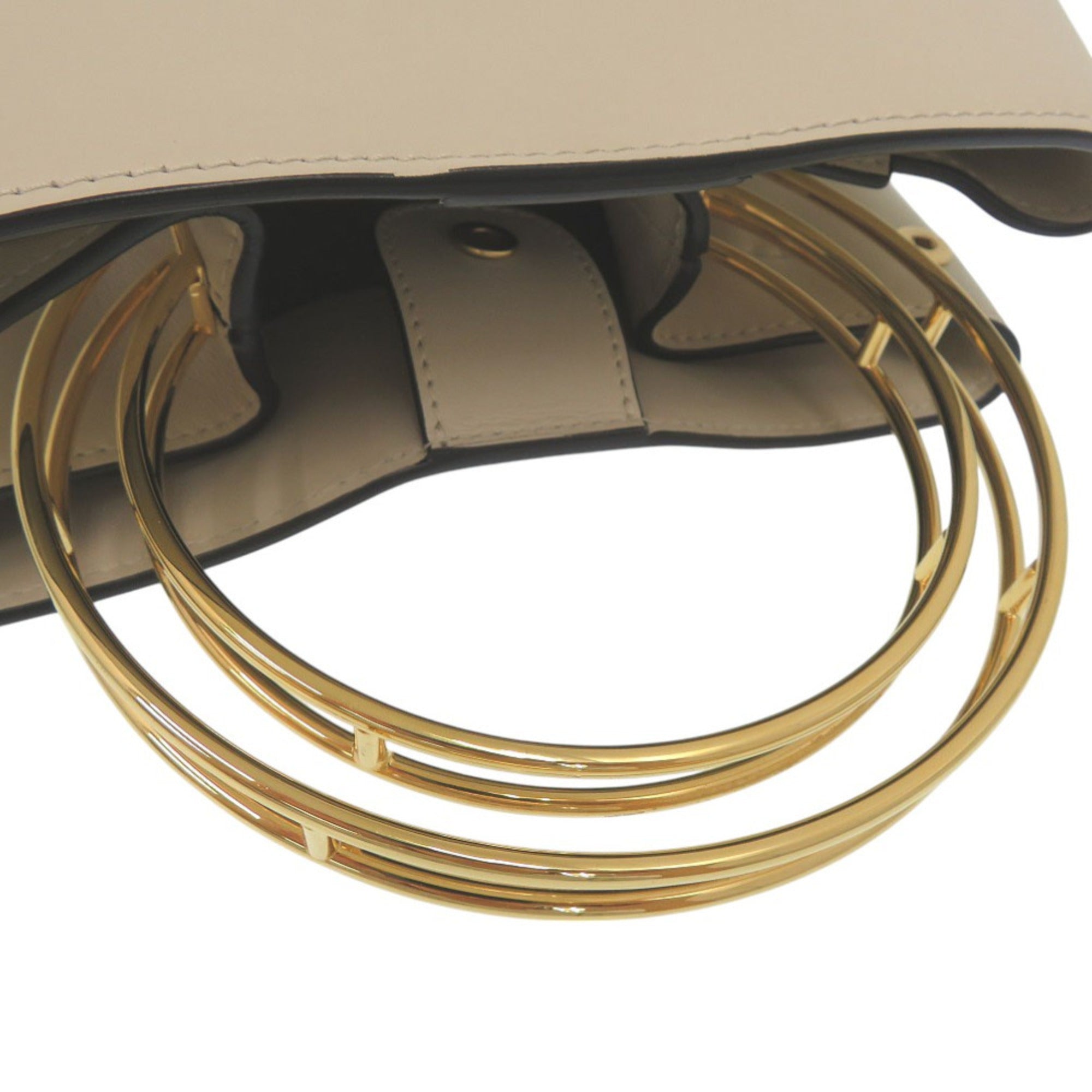 Marni Beige Leather Handbag Shoulder Bag (Pre-Owned)