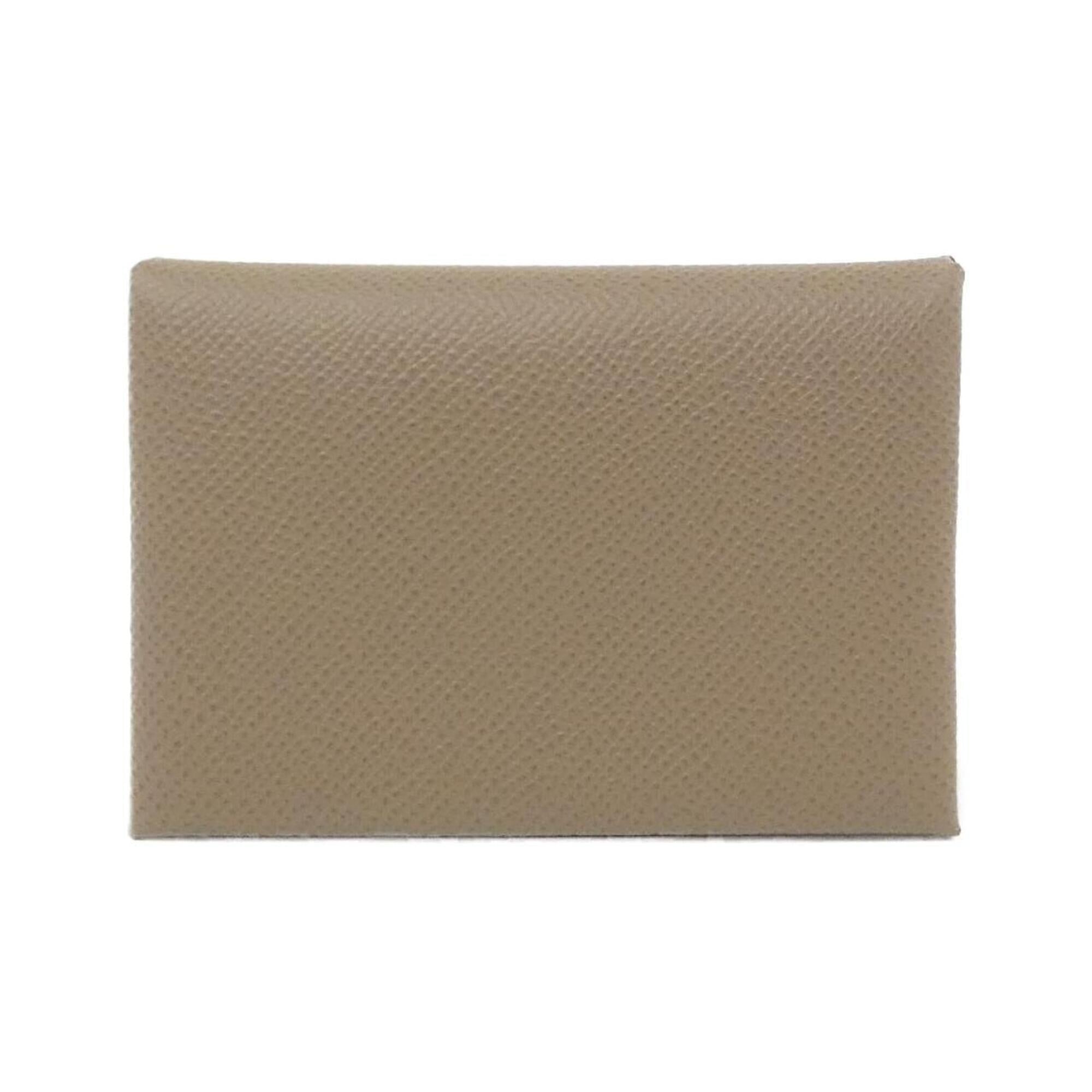 Hermes Etoupe Gray Epsom Leather Coin Purse/Coin Case (Pre-Owned)