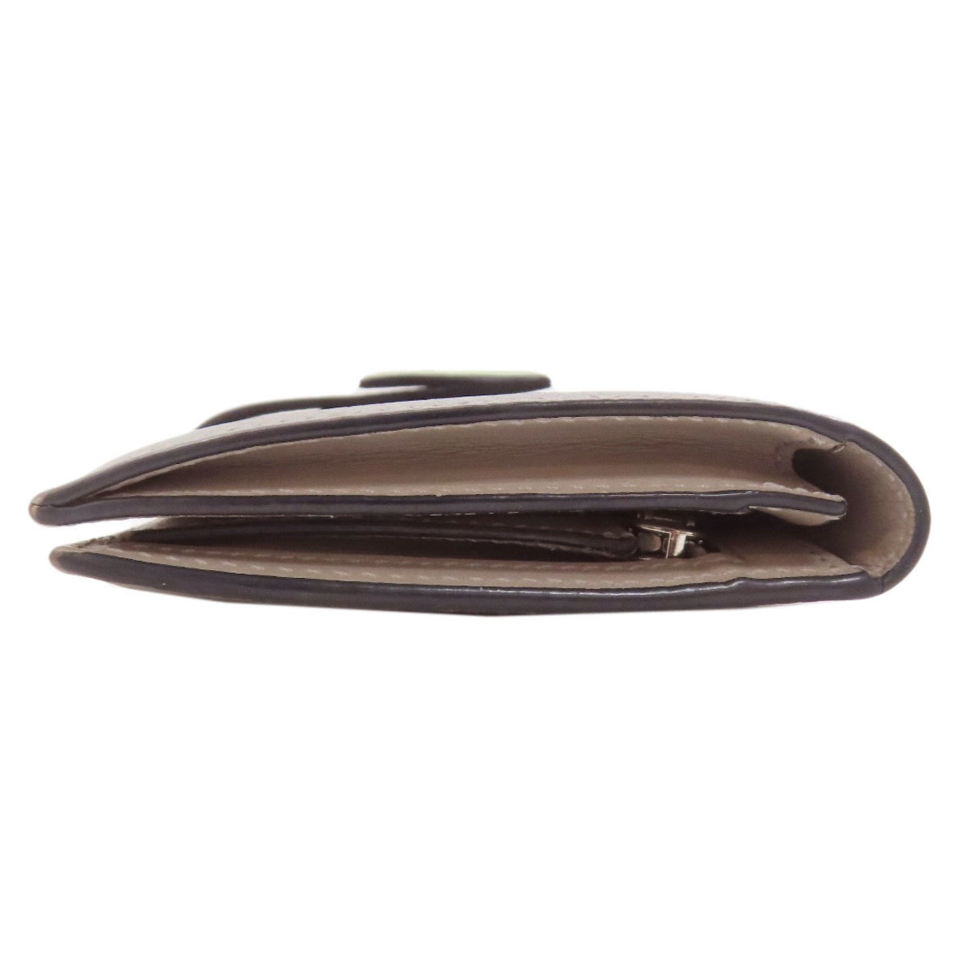 Loewe Gray Green Leather Coin Purse/Coin Case (Pre-Owned)