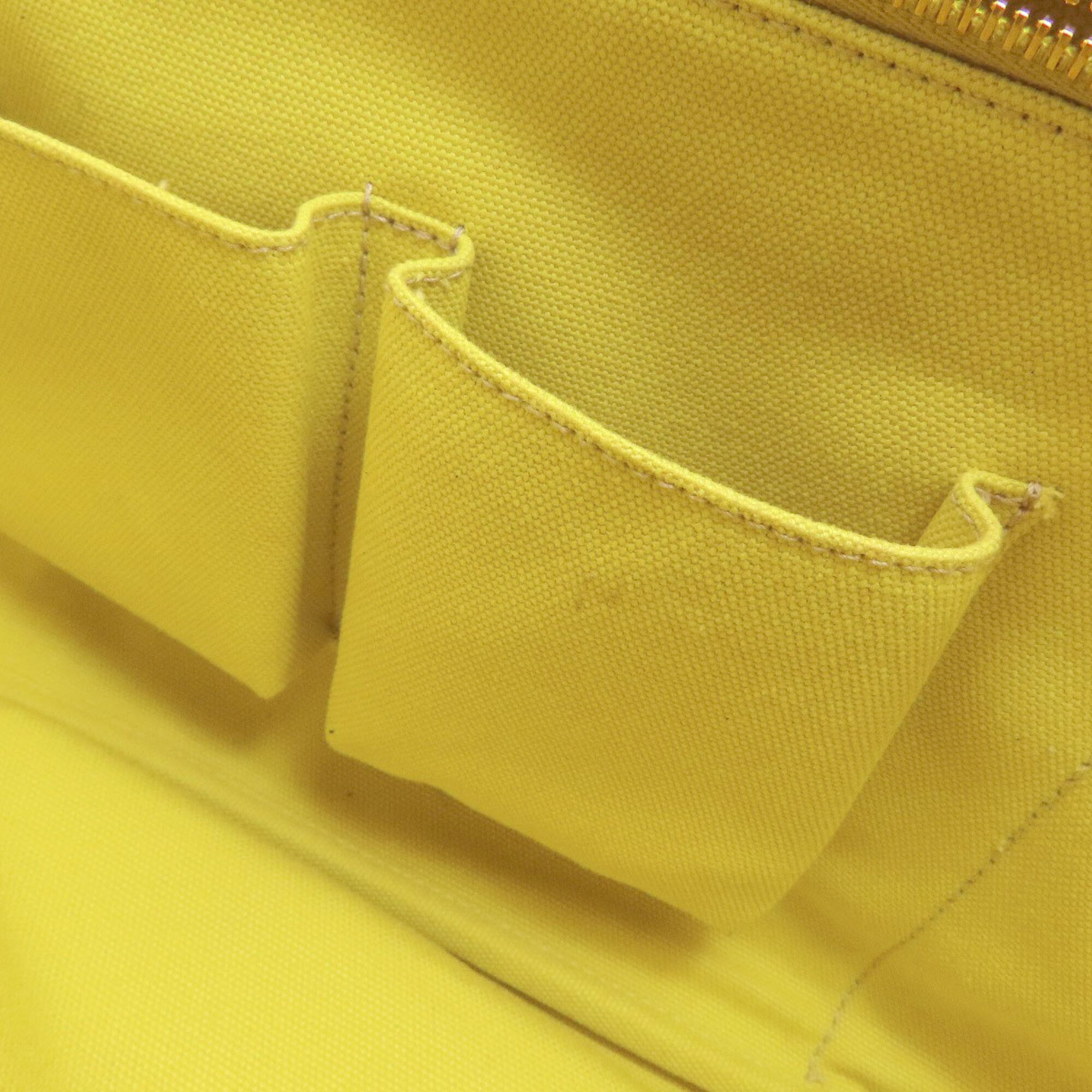 Prada Canapa Yellow Canvas Tote Bag (Pre-Owned)