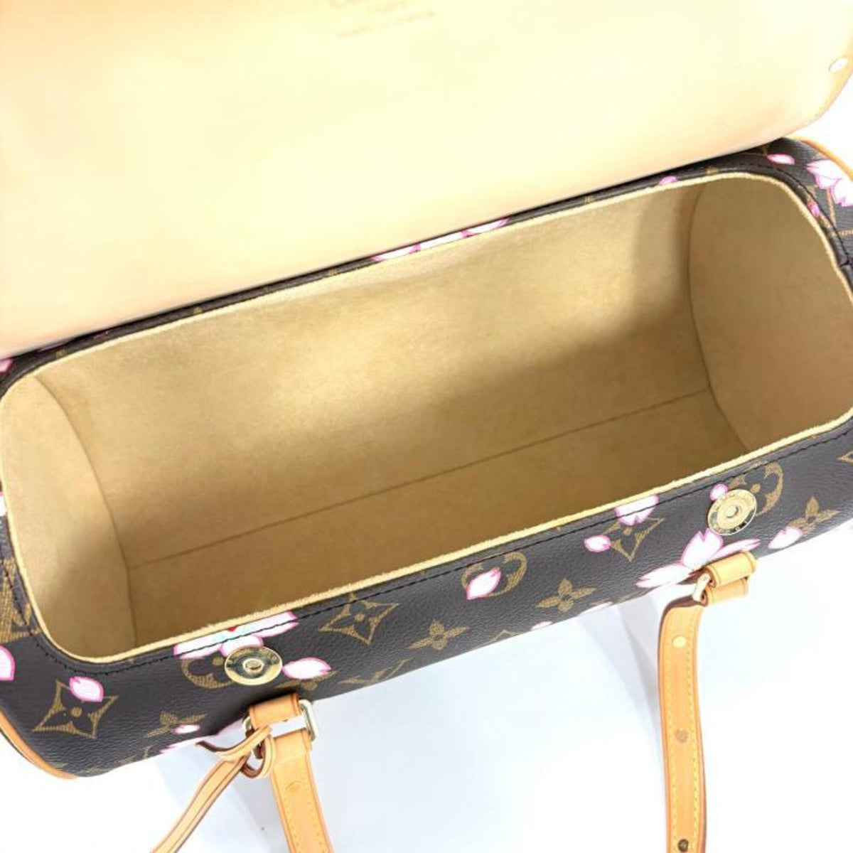 Louis Vuitton Beige Brown Monogram Pink Monogram Handbag (Pre-Owned)