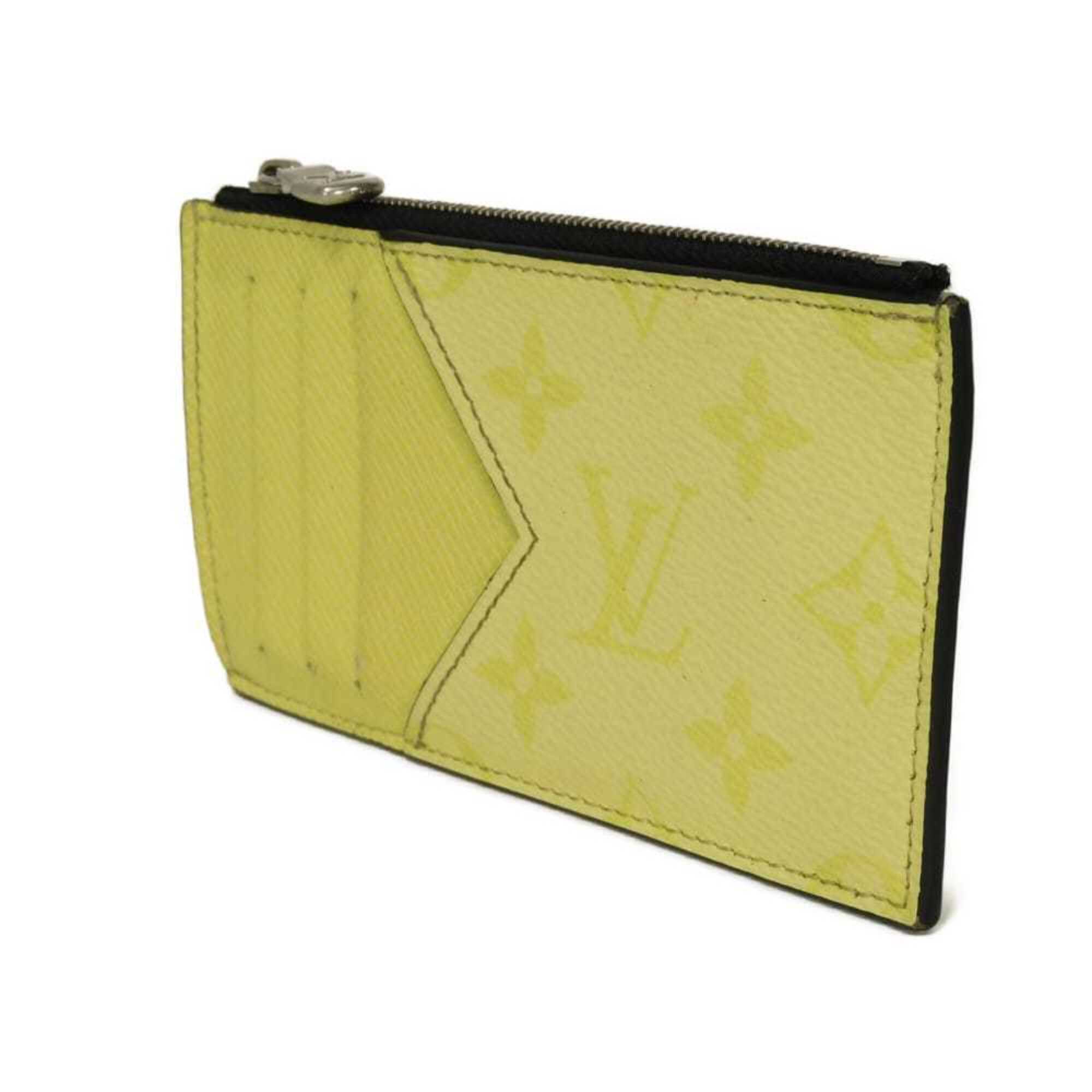 Louis Vuitton Yellow Taigarama Coin Purse/Coin Case (Pre-Owned)