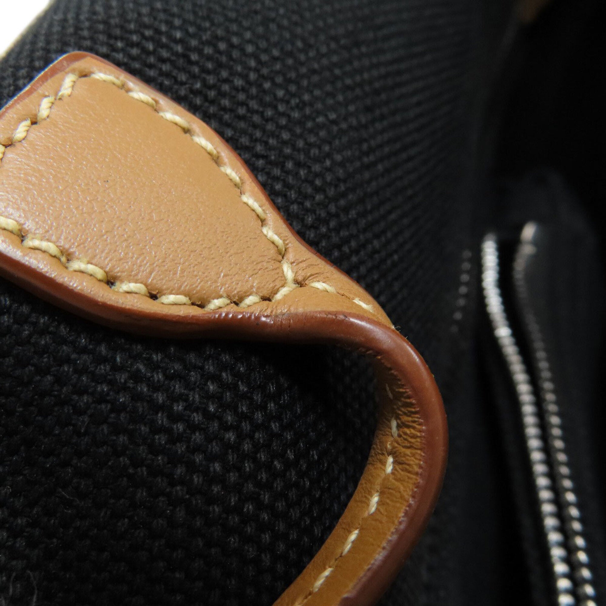 Prada Canapa Black Canvas Handbag (Pre-Owned)