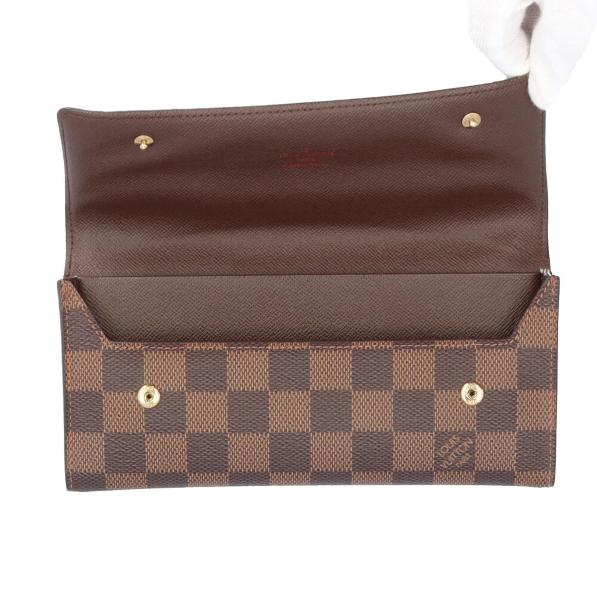 Louis Vuitton Damier Brown Damier Canvas Long Wallet (Bi-Fold) (Pre-Owned)