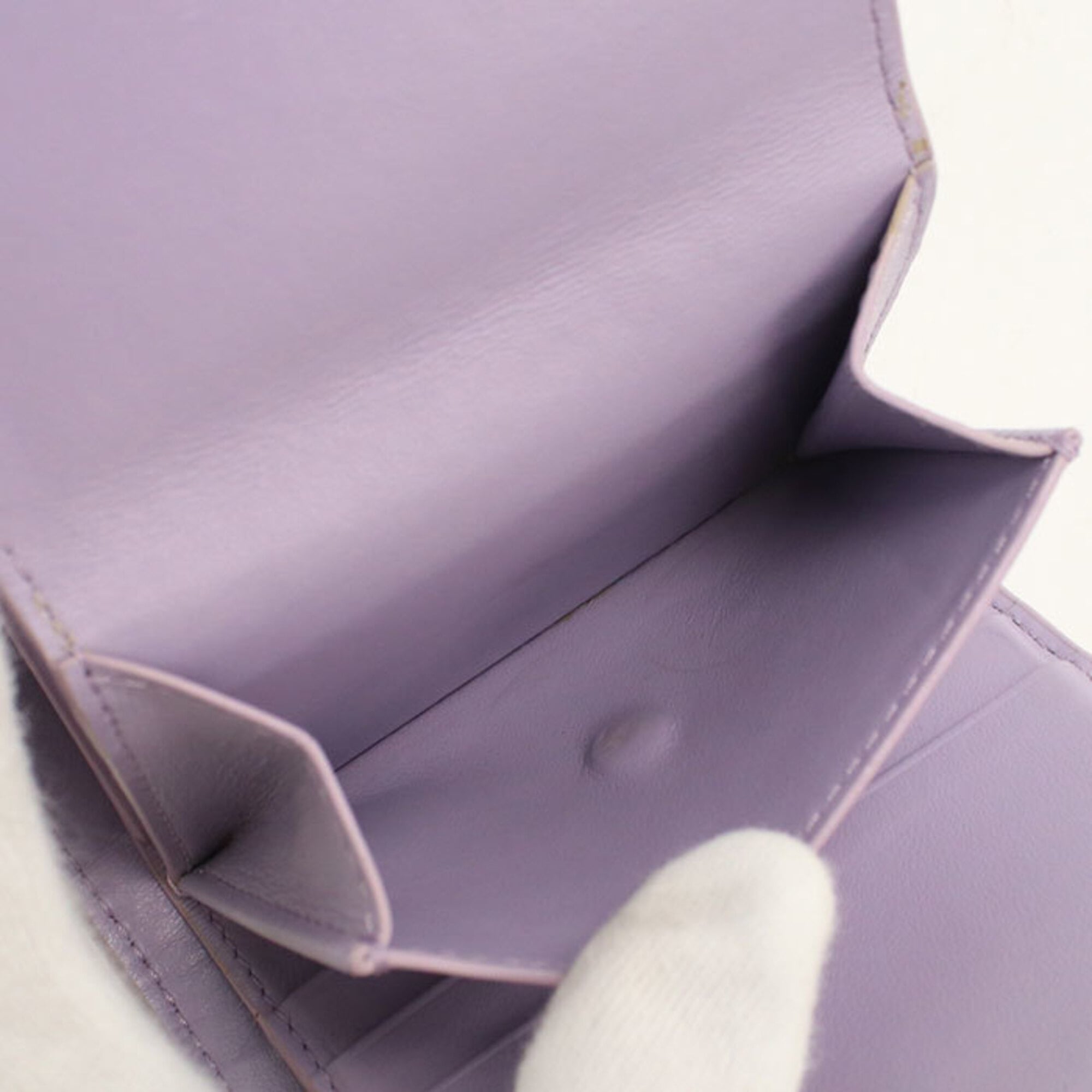 Celine Purple Leather Wallet (Bi-Fold) (Pre-Owned)