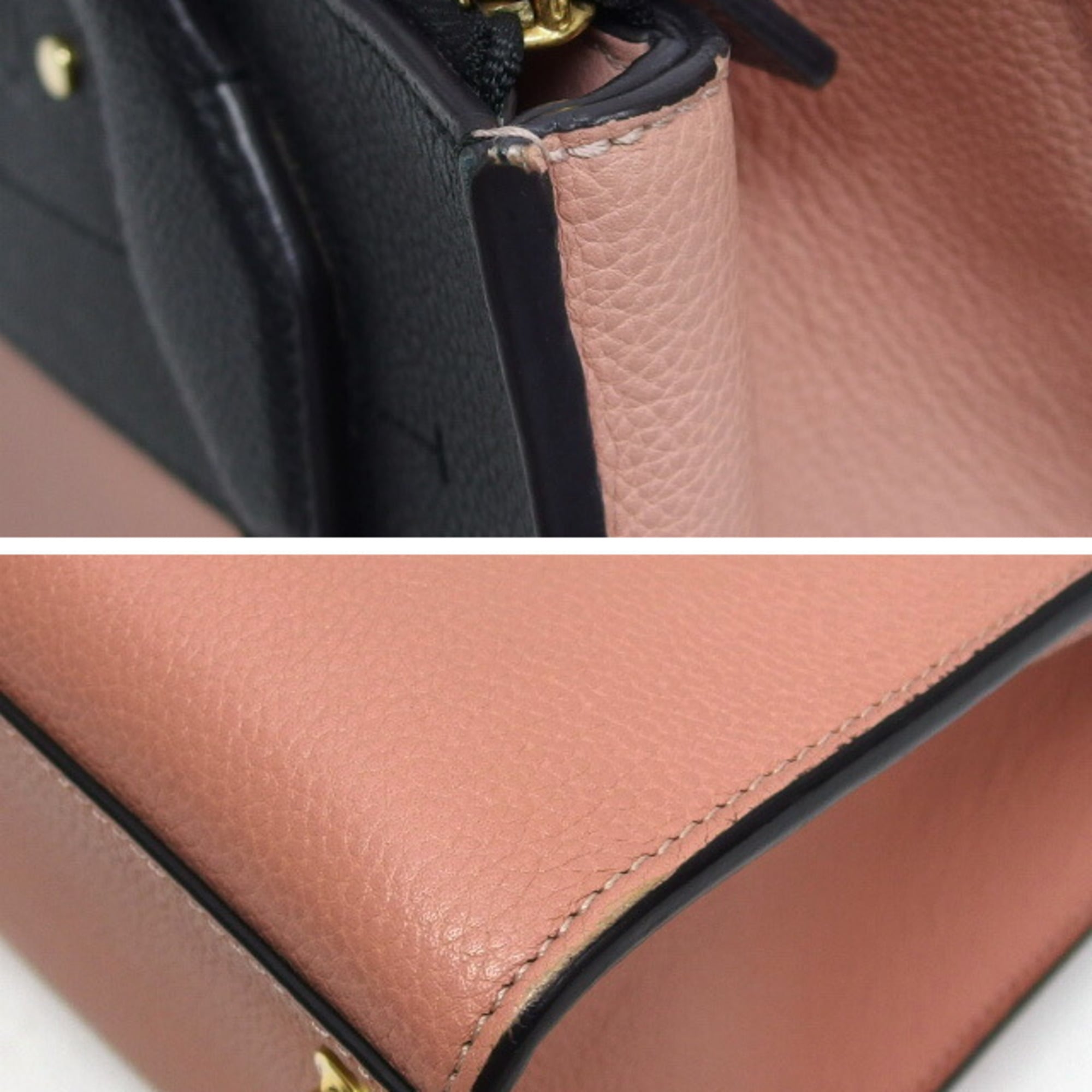 Louis Vuitton Magnolia Noir Leather Handbag Shoulder Bag (Pre-Owned)