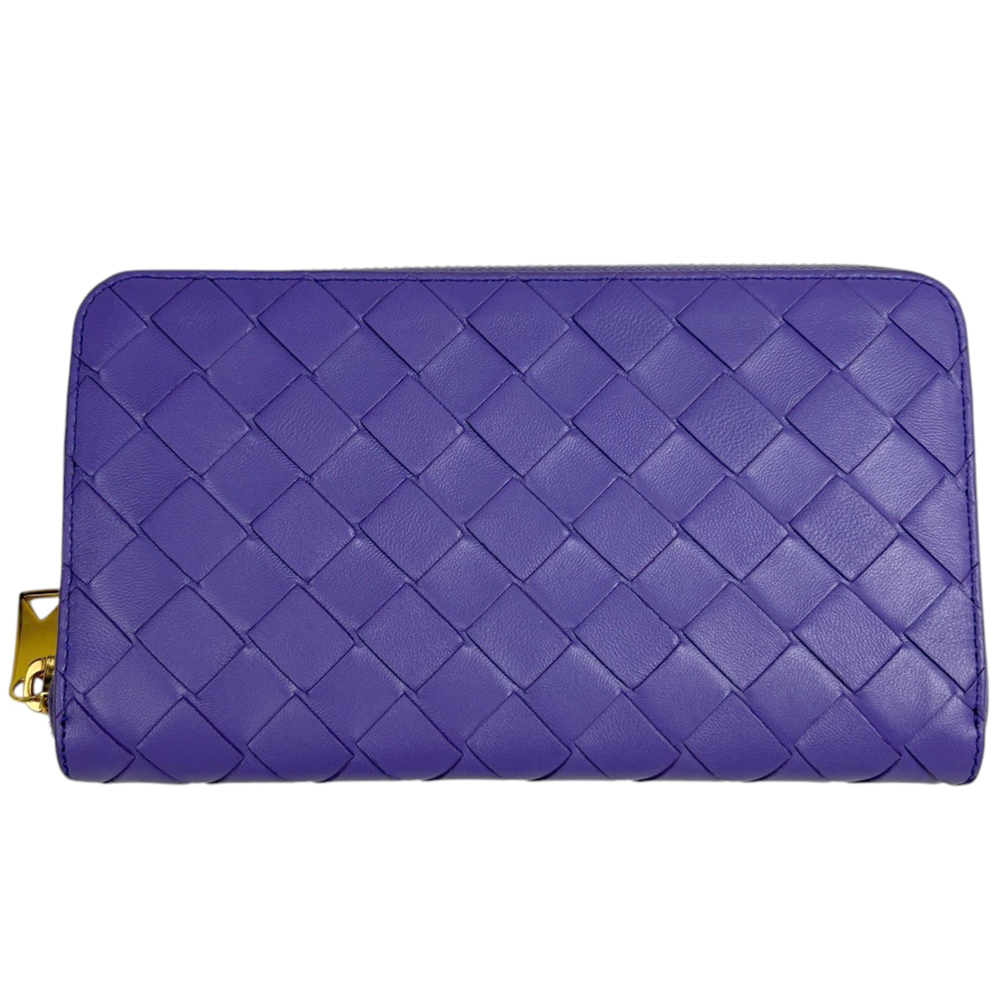 Bottega Veneta Purple Intrecciato Long Wallet (Bi-Fold) (Pre-Owned)