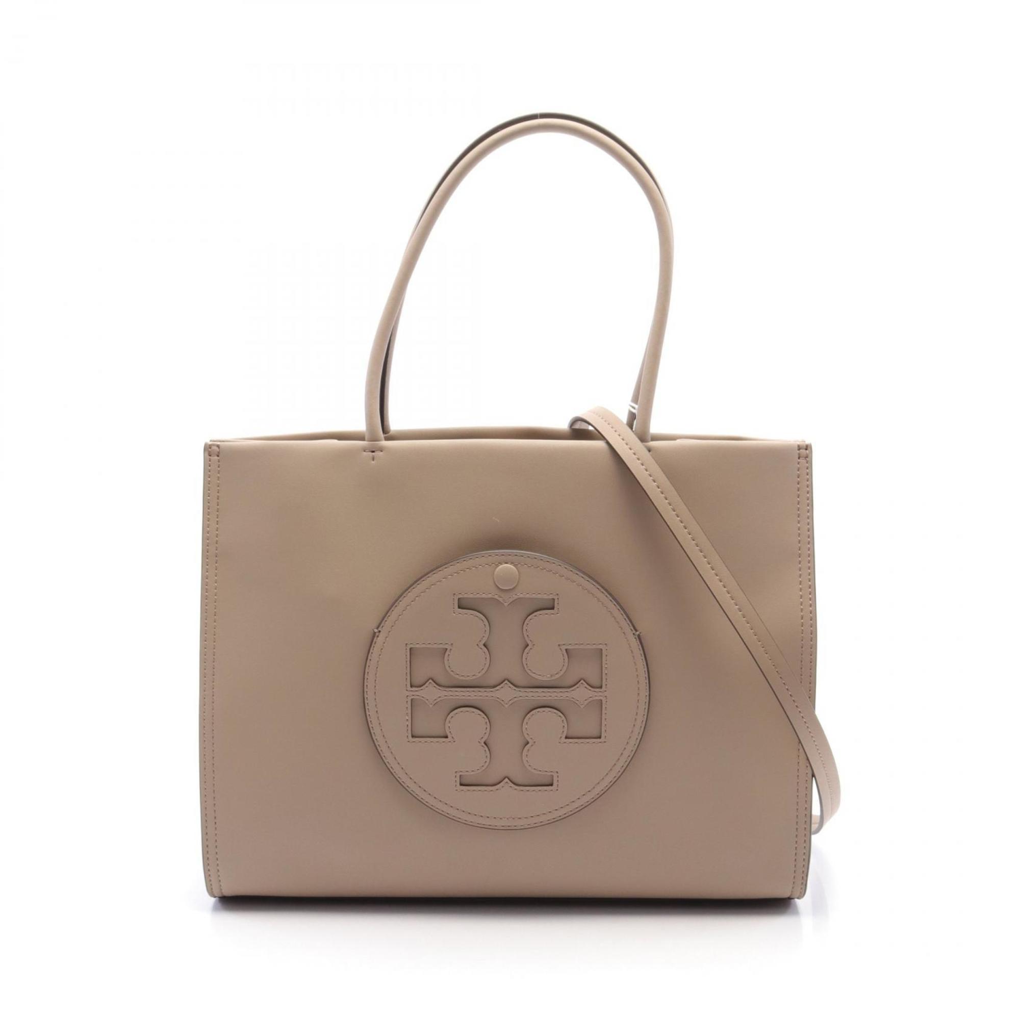 Tory Burch Beige Faux Leather Tote Bag (Pre-Owned)