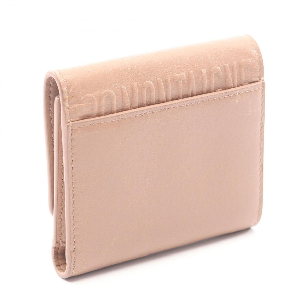 Christian Dior Pink Leather Wallet (Tri-Fold) (Pre-Owned)
