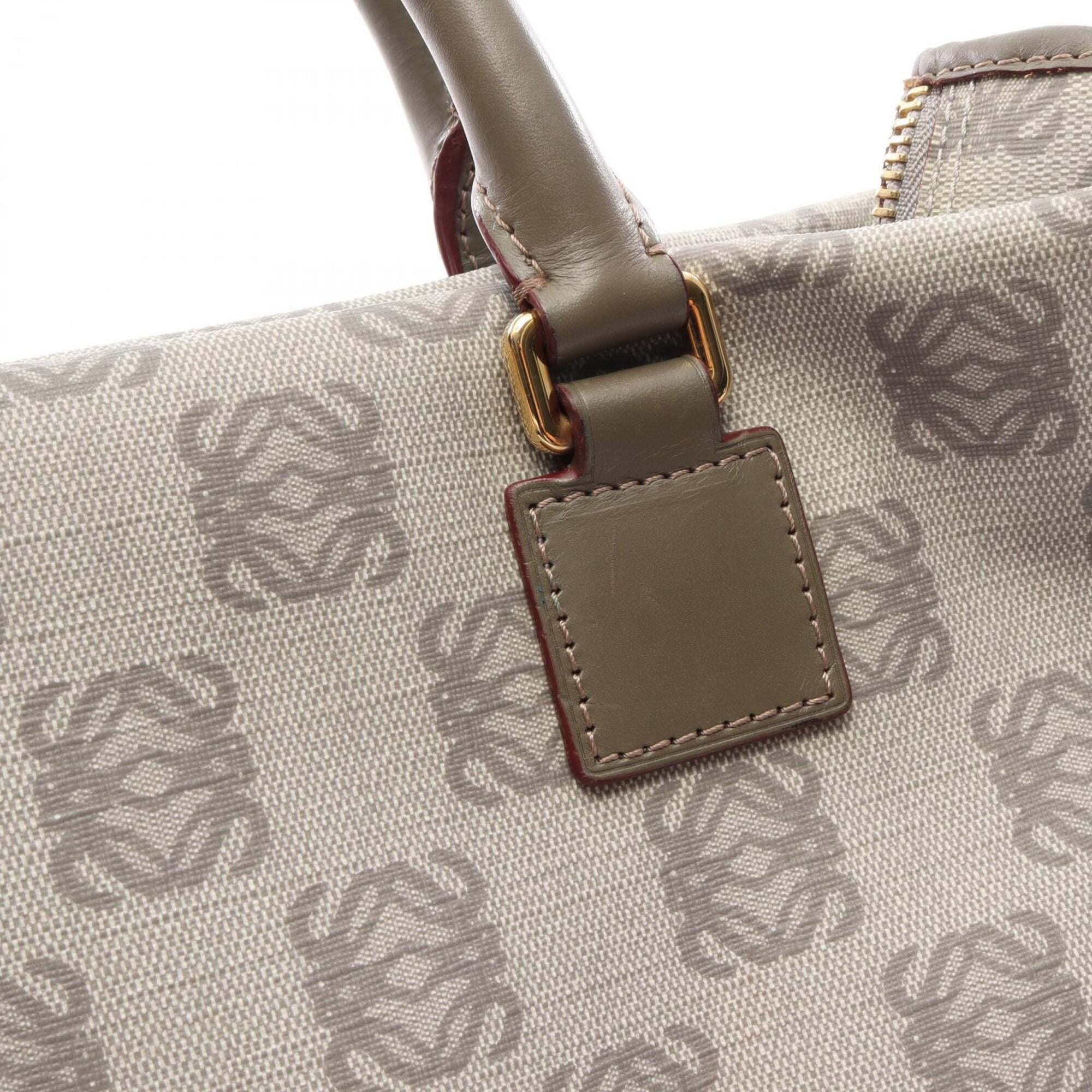 Loewe Gray Coated Canvas Leather Handbag Tote Bag (Pre-Owned)