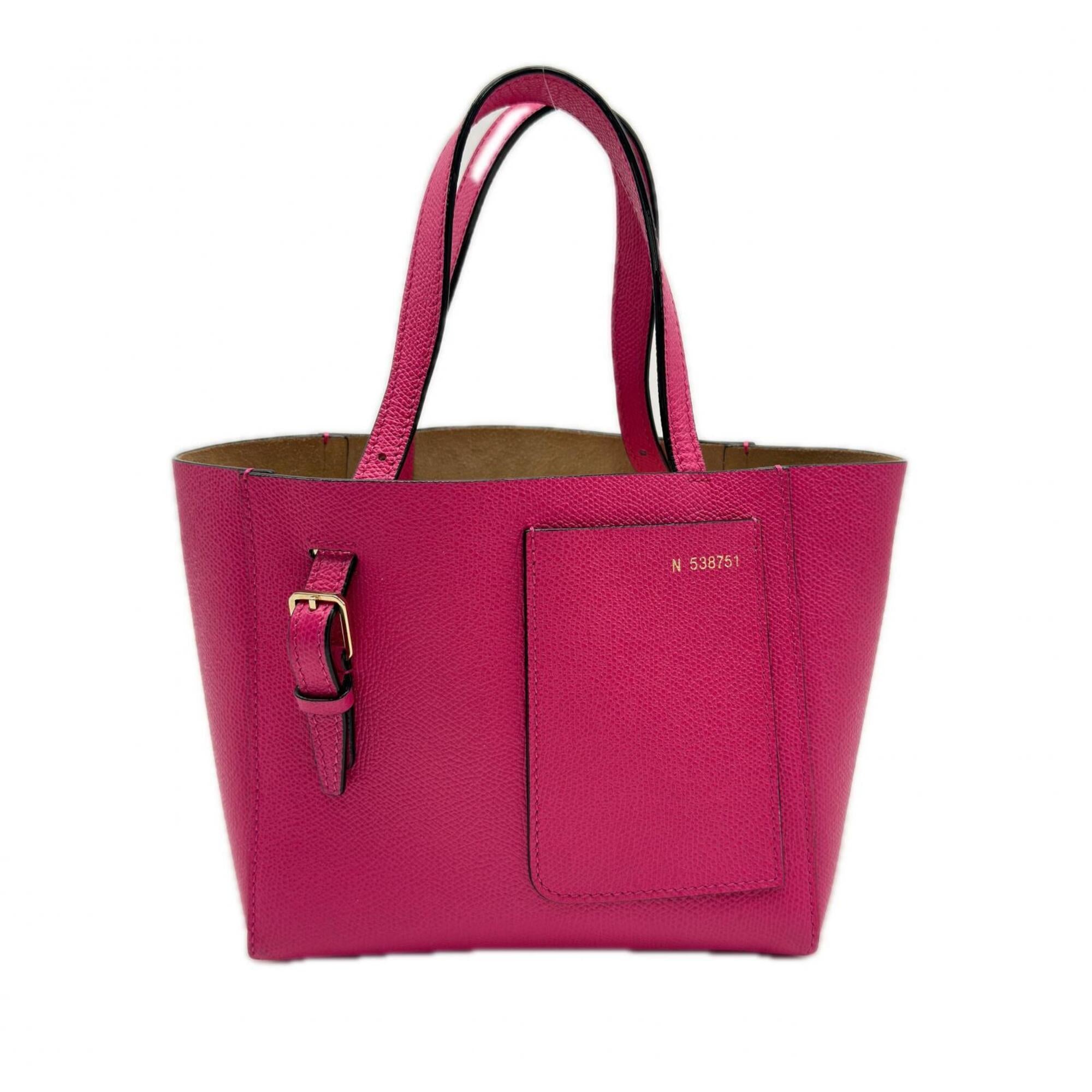 Valextra Pink Leather Handbag (Pre-Owned)